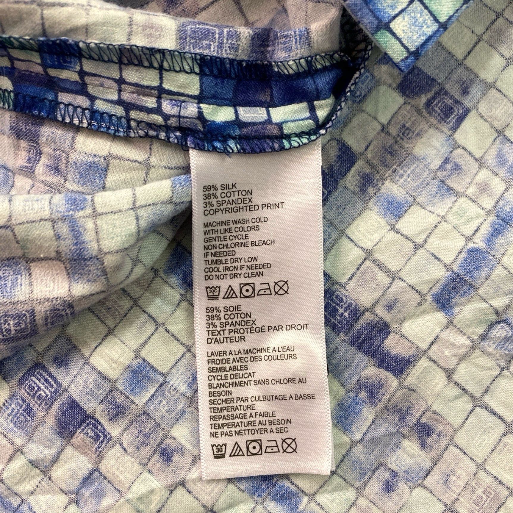 Tommy Bahama Tommy Bahama Shirt Mens XL Blue Button-Up Silk Blend Short Sleeve Shirt Size US XL / EU 56 / 4 - 4 Thumbnail