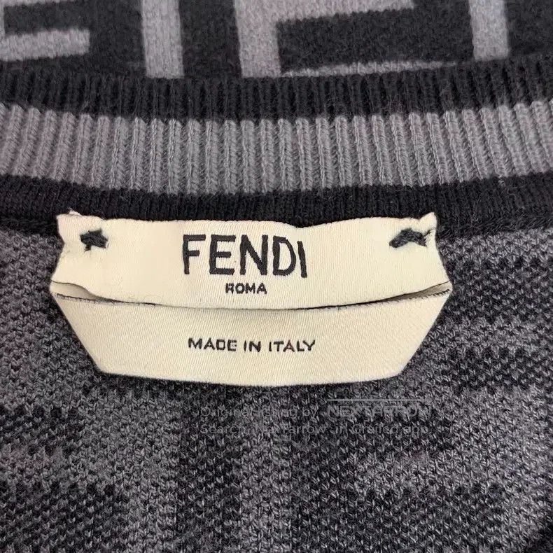 Fendi Fendi Dark Gray Logo Letter Full-Print Round Neck Short Sl Size XXS / US 00 / IT 34 - 6 Thumbnail