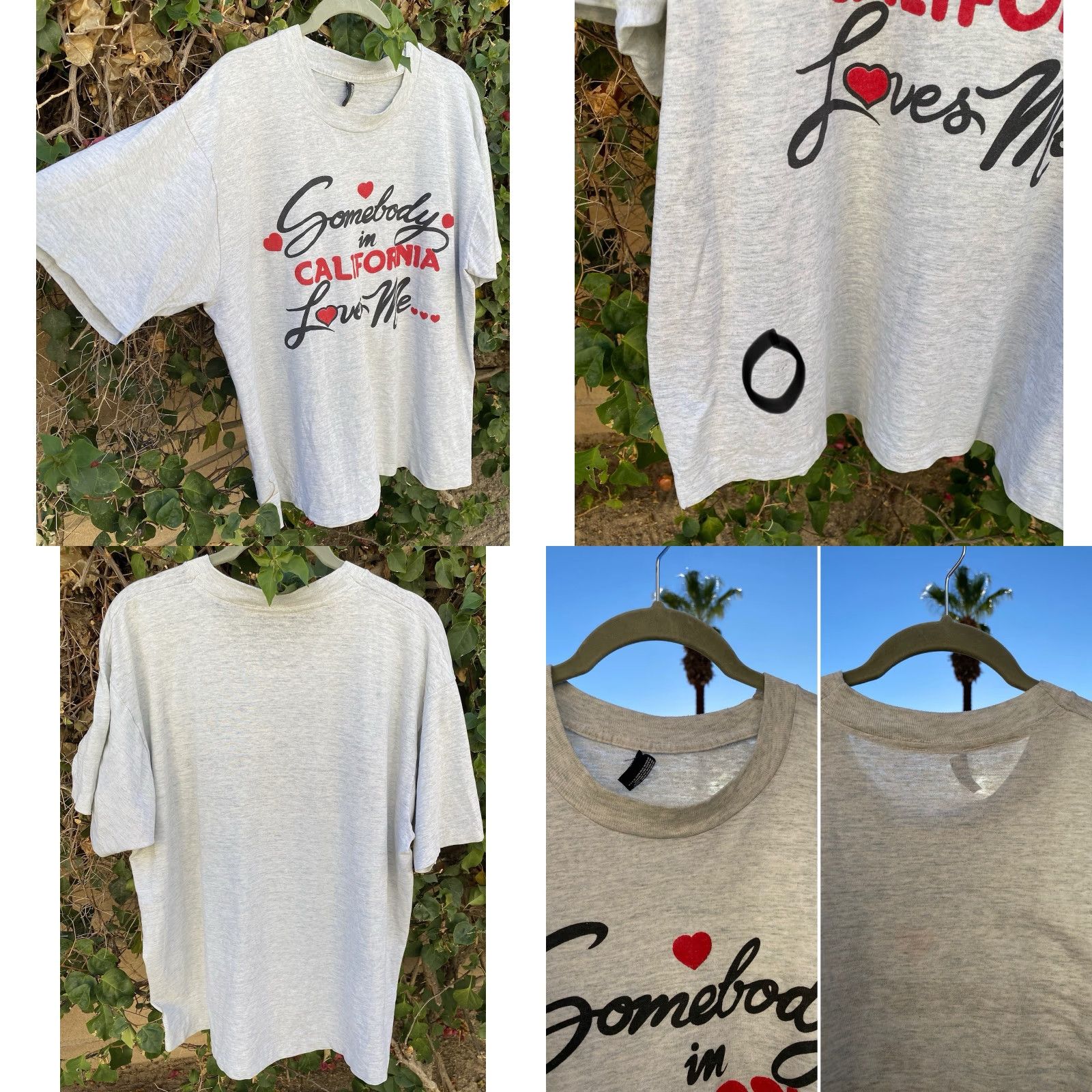Vintage VINTAGE Somebody In California Loves Me T-Shirt Size US XL / EU 56 / 4 - 9 Thumbnail
