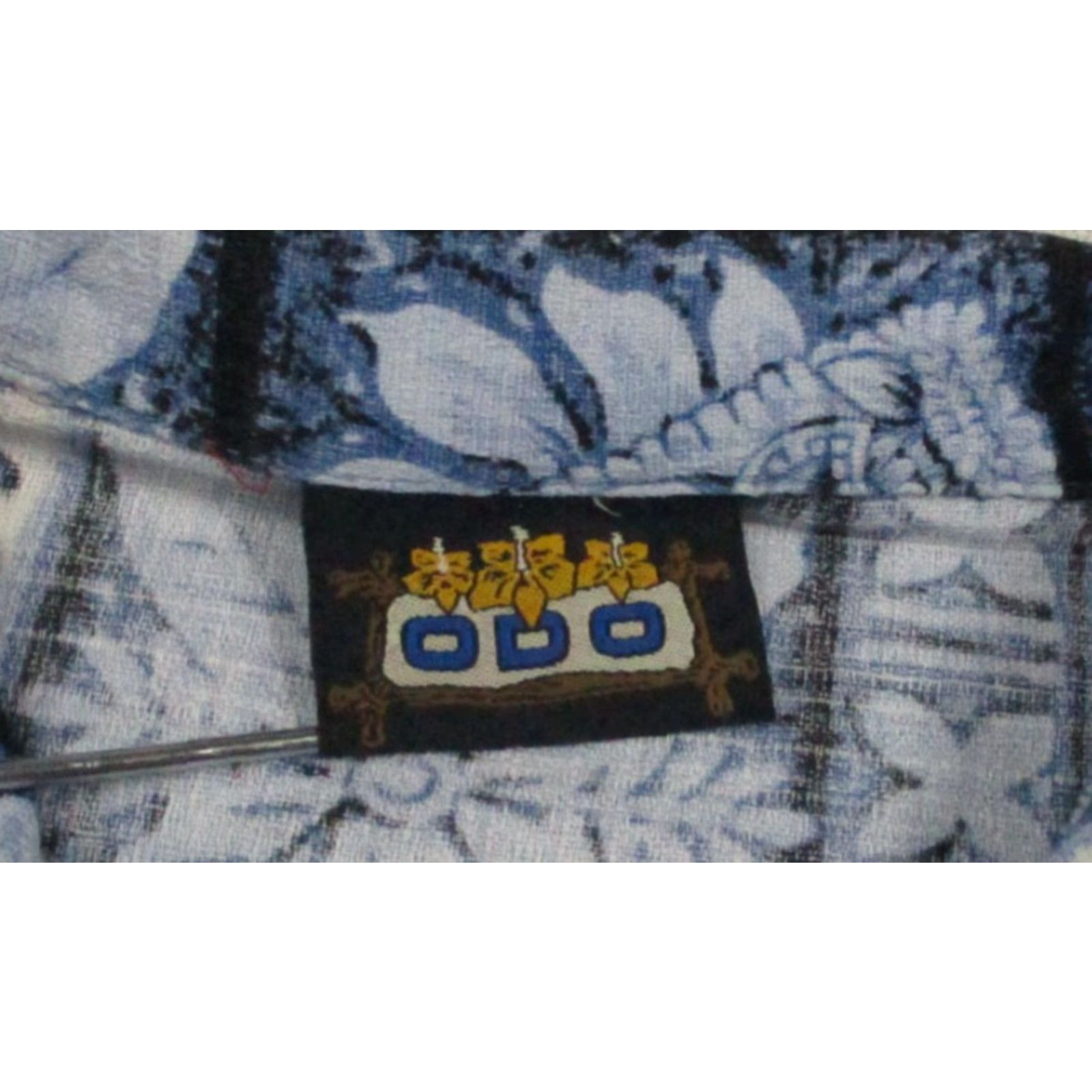 Vintage VINTAGE ODO Hawaiian Shirt Mens Large Blue Tiki Hibiscus Sailboat Camp Collar Aloha Casual Short Sleeve Floral Button-Up Size US L / EU 52-54 / 3 - 4 Thumbnail