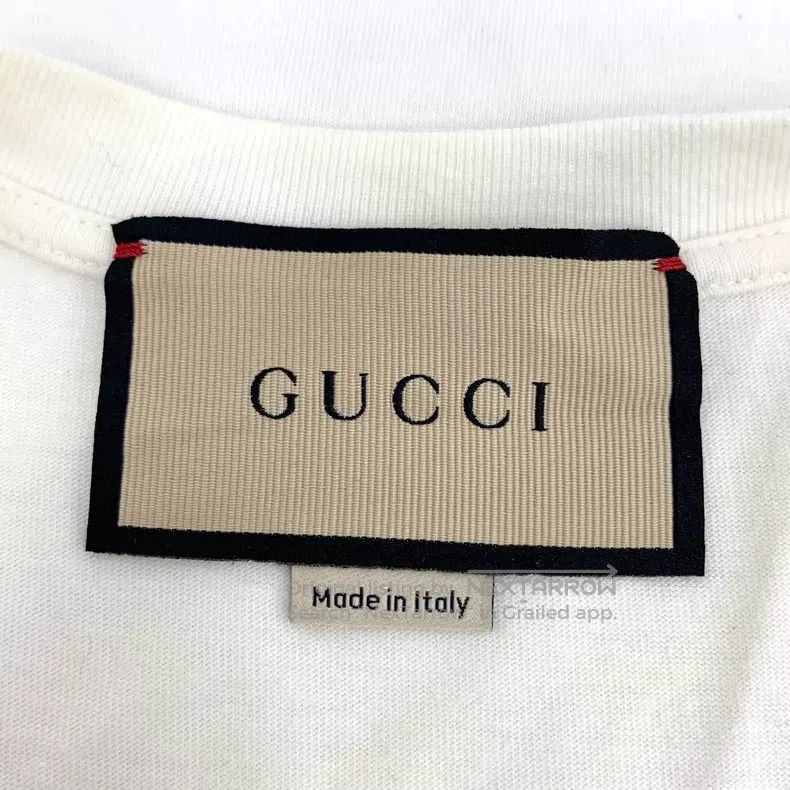 Gucci Gucci White logo letter logo printed cotton round-neck sho Size US S / EU 44-46 / 1 - 5 Thumbnail