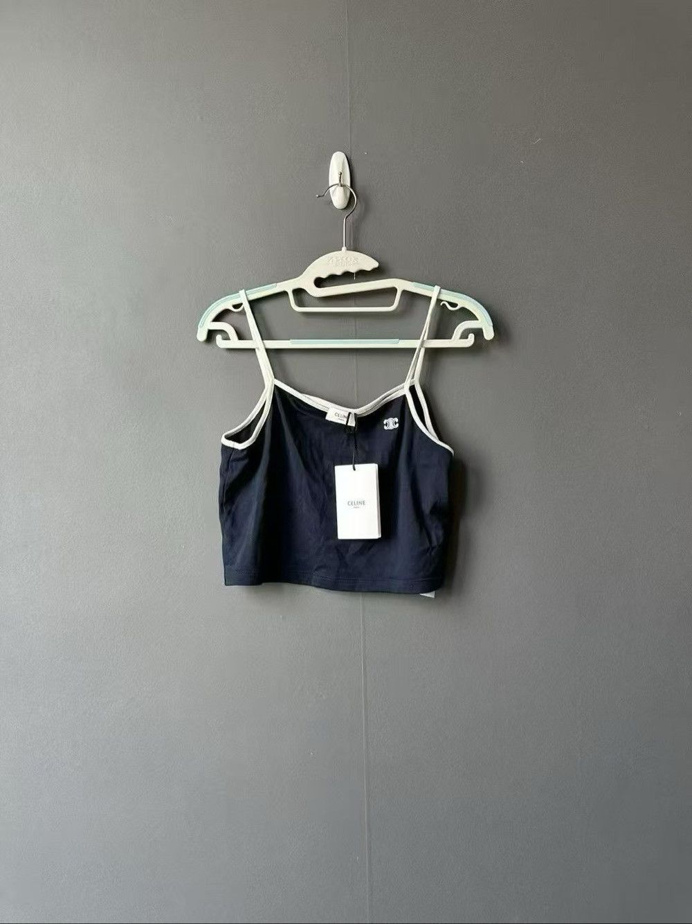 Celine Logo Embroidery Tank Top Size S