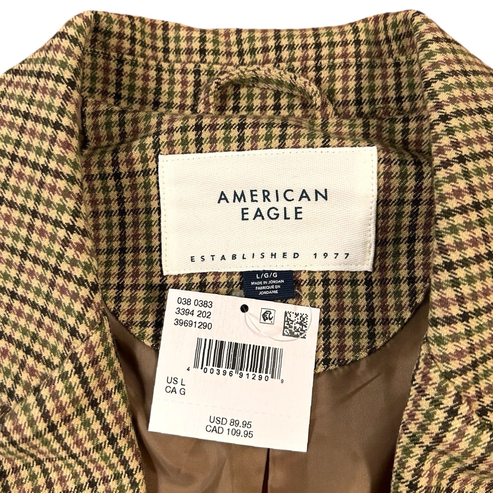 American Eagle Outfitters VINTAGE American Eagle Outfitters Plaid One Button Boyfriend Blazer Shirt Women XL? Size L / US 10 / IT 46 - 4 Thumbnail