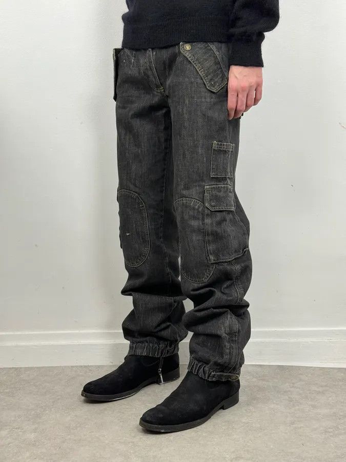 AW2004 Dolce & Gabbana Grey Cargo Denim Jeans