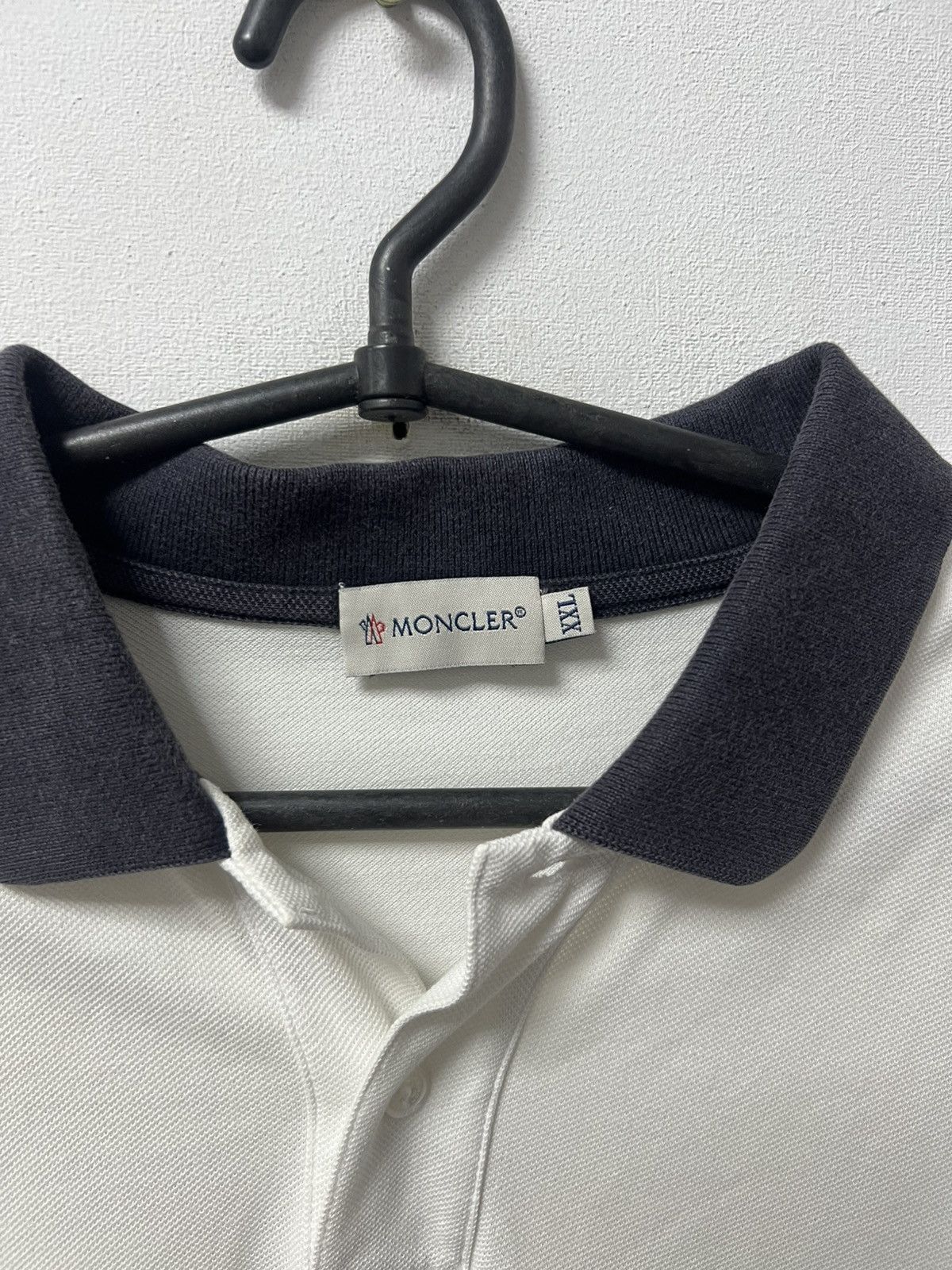 Moncler Moncler Polo Shirt Classic Logo Vintage Designer Size US XL / EU 56 / 4 - 6 Thumbnail