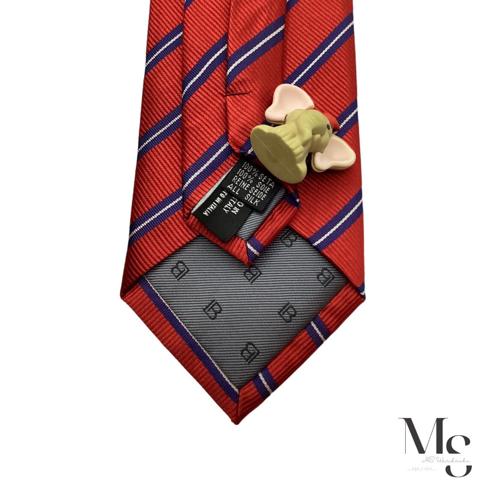 Laura Biagiotti LAURA BIAGIOTTI Red Striped Luxury Silk Tie Made In Italy W: Size ONE SIZE - 4 Thumbnail