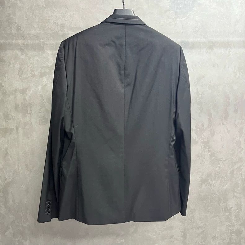 Versace Versace Black solid color double pocket design premium cut Size US XL / EU 56 / 4 - 2 Thumbnail
