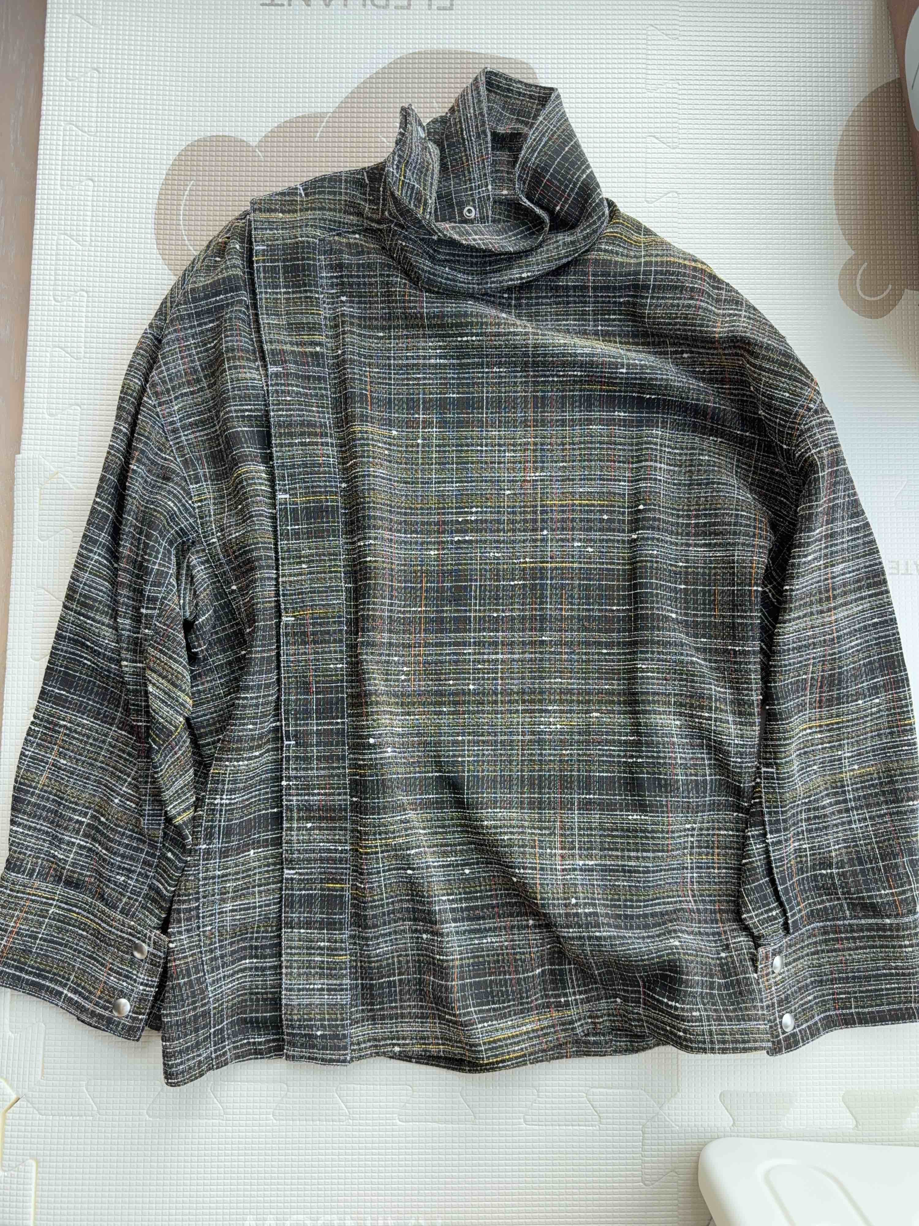 Bottega Veneta Bottega Veneta Mixed Texture Snap Button Shirt Size S Size US S / EU 44-46 / 1 - 1 Thumbnail