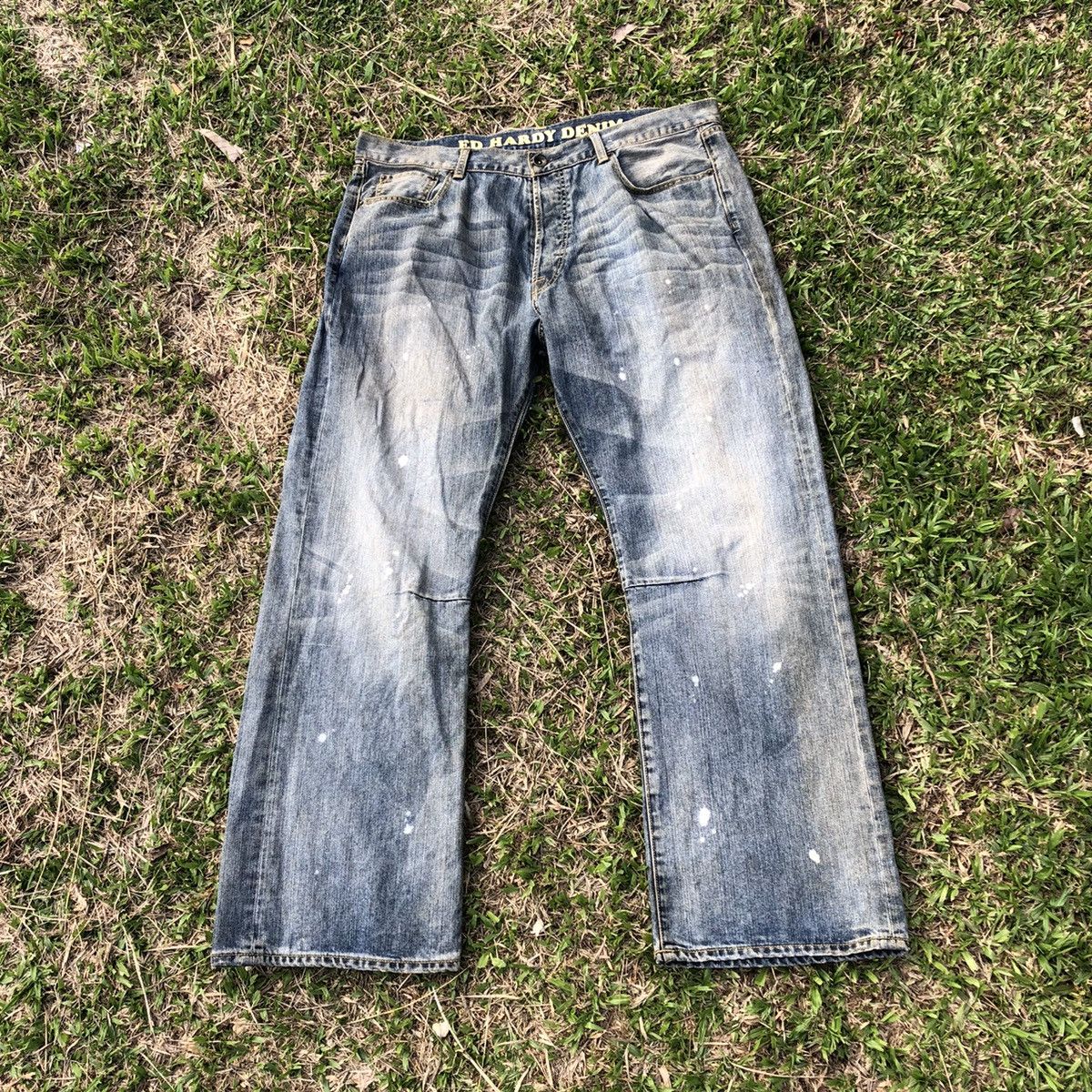Christian Audigier Vintage Faded Ed Hardy By Christian Audigier Denim Pants Size US 42 / EU 58 - 3 Thumbnail