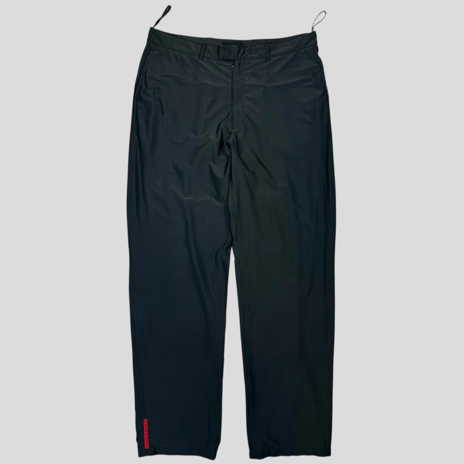 Prada Sport FW99 Textured Nylon Shimmer Baggy Trousers IT54