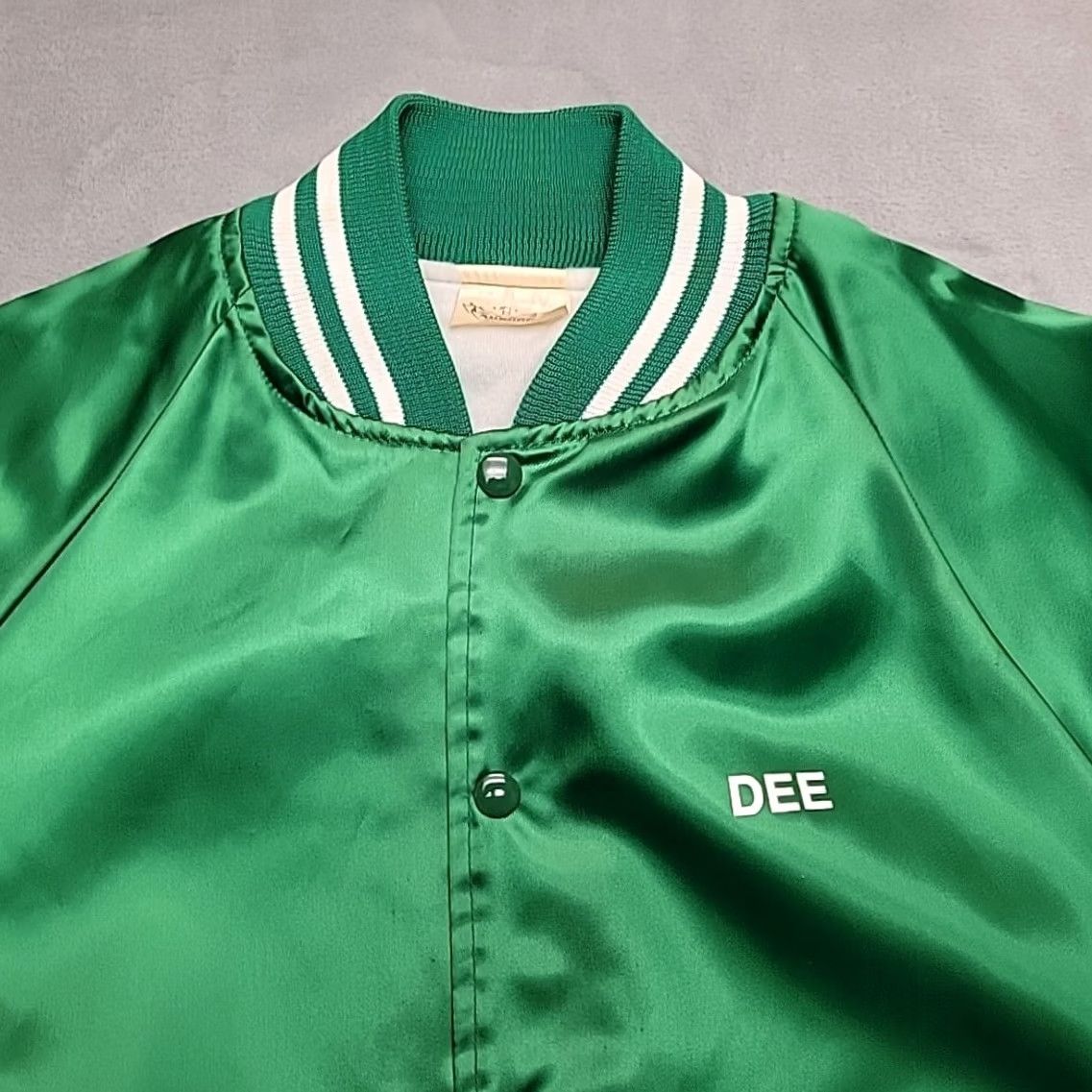 Vintage VTG Smokey Bear Jacket XL Satin Bomber Green USA Made Nike Size US XL / EU 56 / 4 - 3 Thumbnail