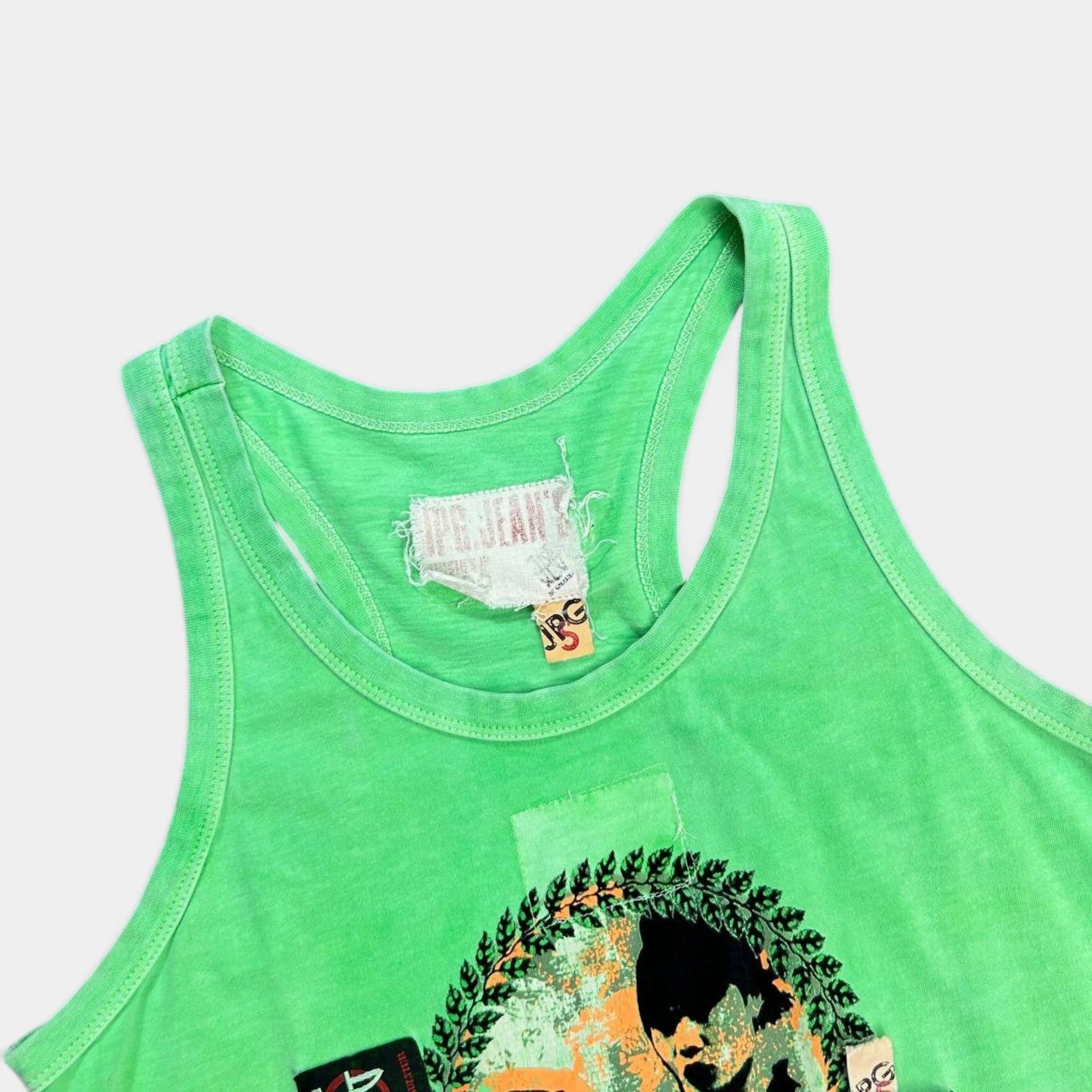 Jean Paul Gaultier Jean Paul Gaultier Vintage Graphic Green Tanktop Size US S / EU 44-46 / 1 - 2 Thumbnail