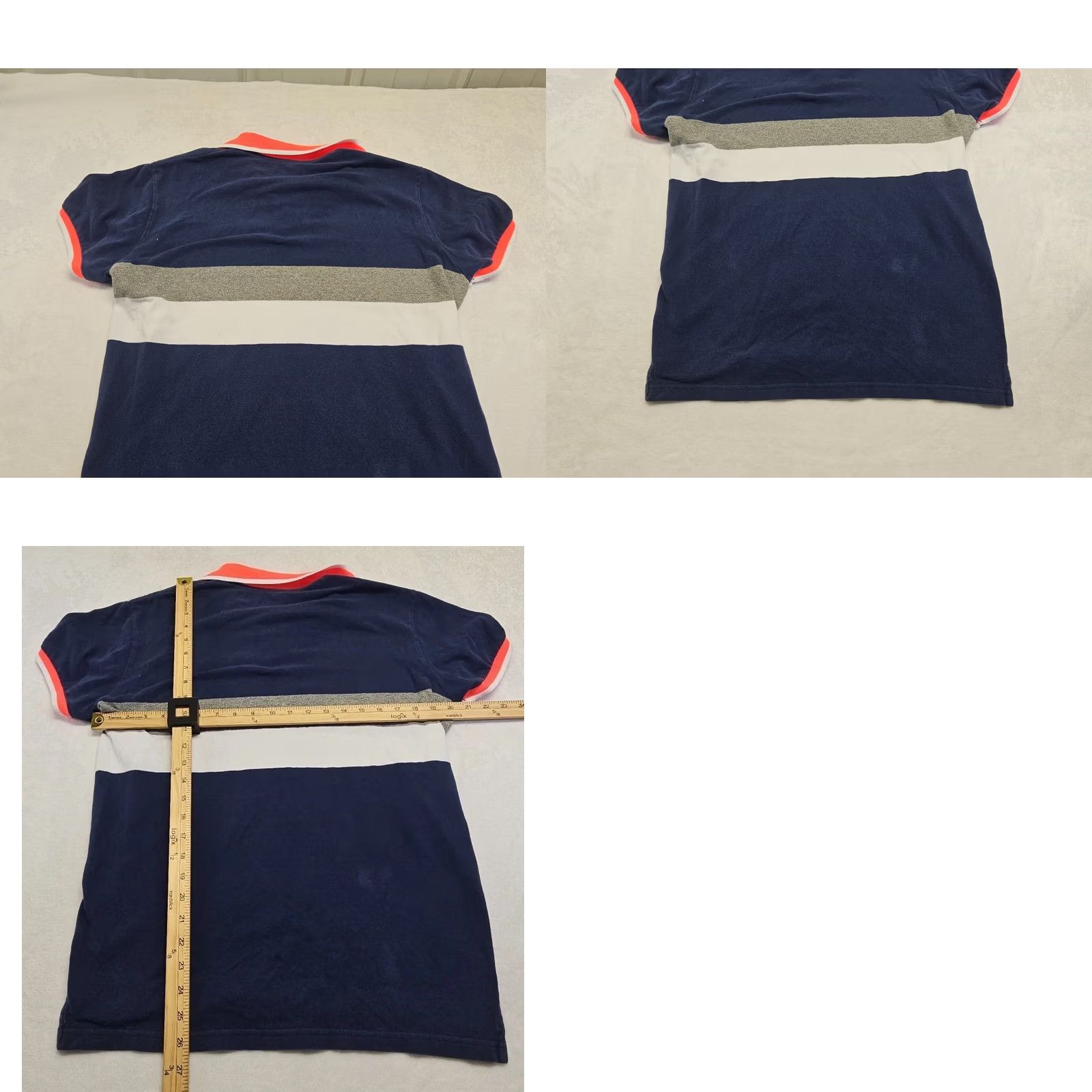 American Eagle Outfitters American Eagle Polo Shirt Mens M Navy Orange Stripe Classic Fit Cotton Preppy Size US M / EU 48-50 / 2 - 8 Thumbnail