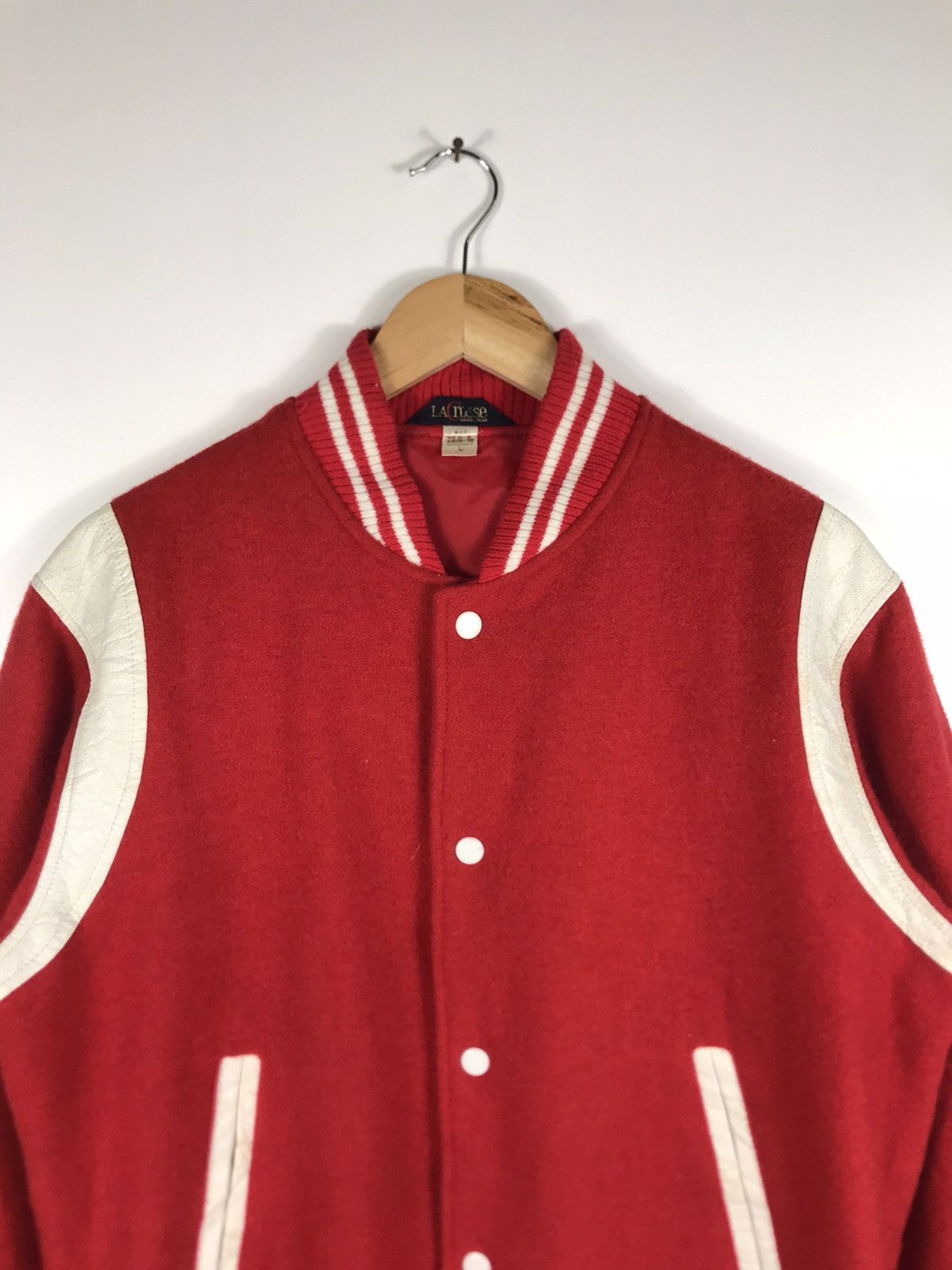 Vintage ⚡️Vintage La Crosse Red Varsity Jacket Size US L / EU 52-54 / 3 - 4 Thumbnail