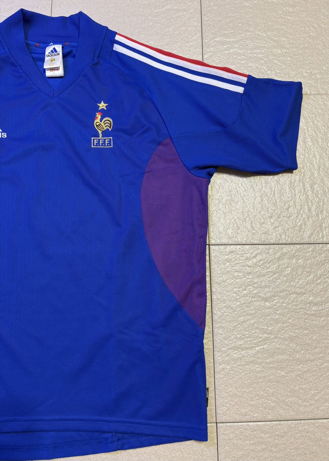 Adidas Vintage 2002-2004 Adidas France Home Football Soccer Jersey Size US L / EU 52-54 / 3 - 5 Thumbnail