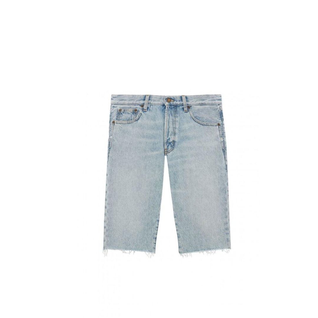 Saint Laurent Paris o1s1wg110325 731551 Relaxed-Fit Shorts In Denim Tuscon Blue Size US 31 - 1 Thumbnail