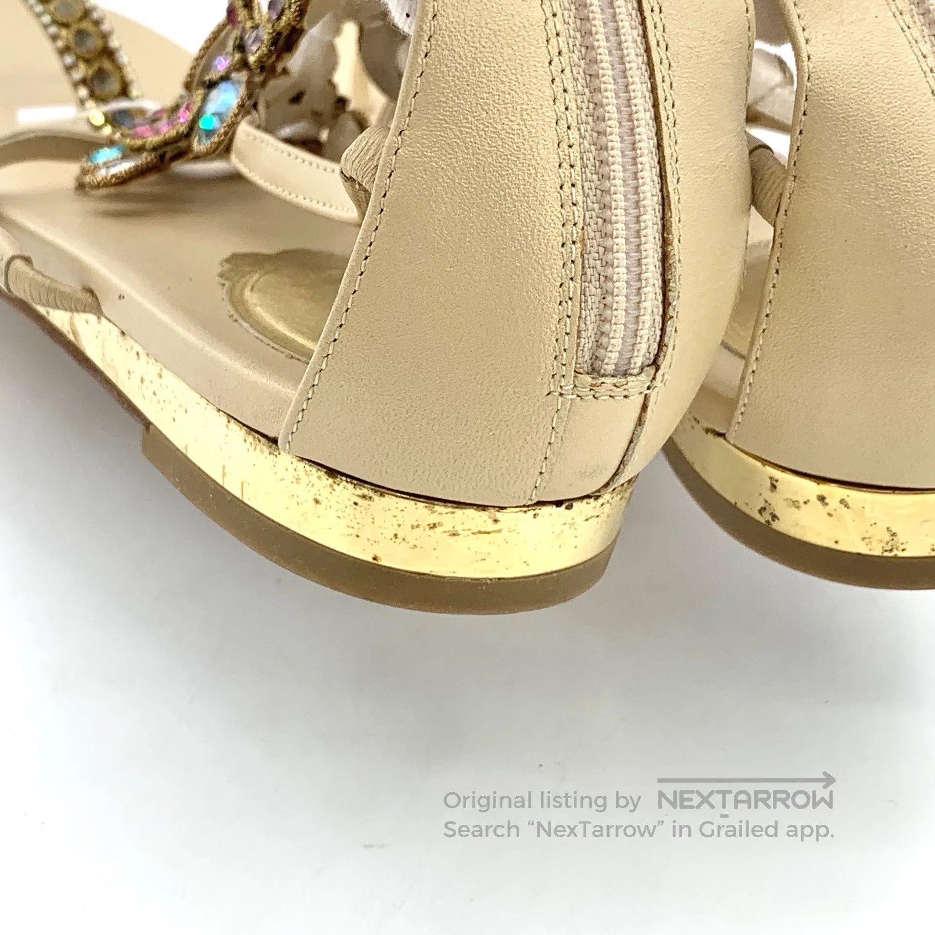 Rene Caovilla Rene Caovilla Brown Heavy Beaded Embroidery Casual Flat On Size US 7 / IT 37 - 8 Thumbnail