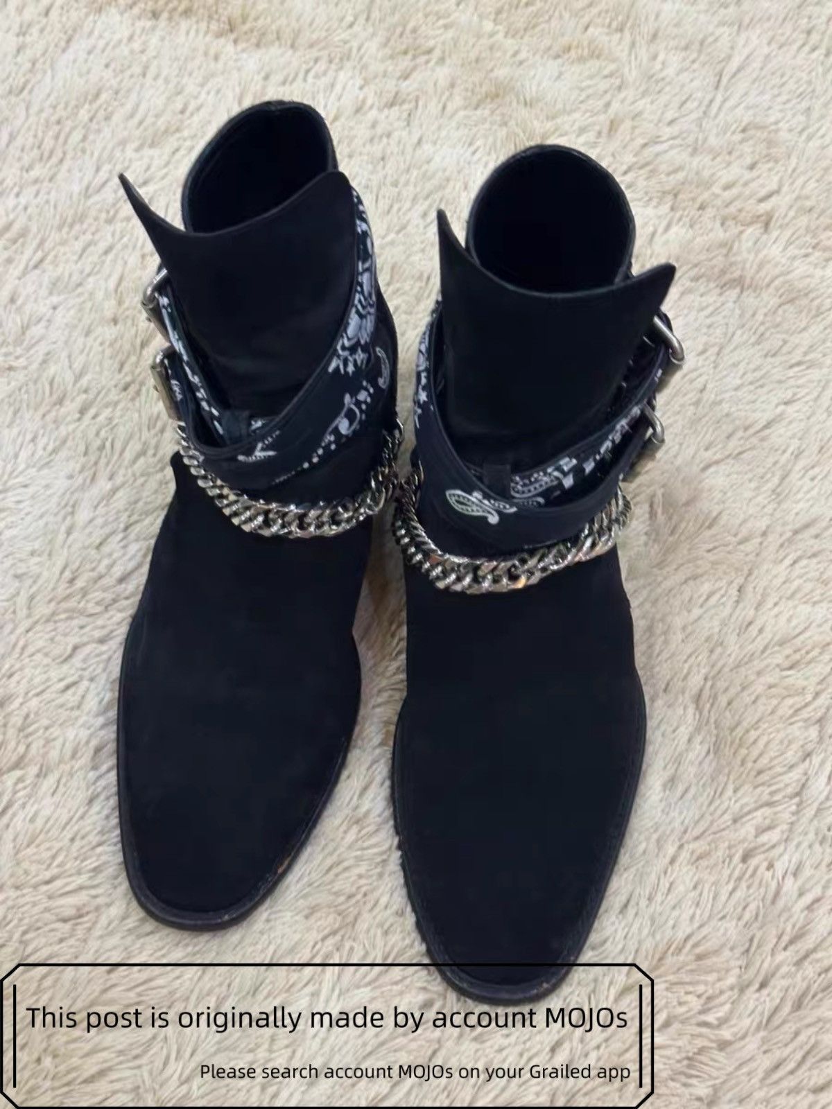 Amiri Sz 41 Amiri Ethical Stripe & Chain Boots mojos1644 Size US 8 / EU 41 - 2 Thumbnail