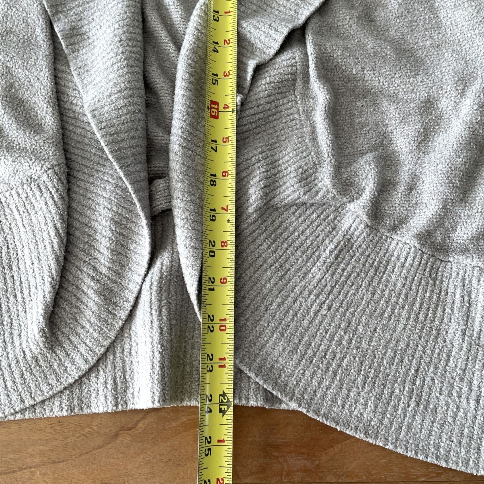 Vintage VINTAGE Barefoot Dreams CozyChic Lite Circle Cardigan Womens M Gray Open Front Size M / US 6-8 / IT 42-44 - 6 Thumbnail