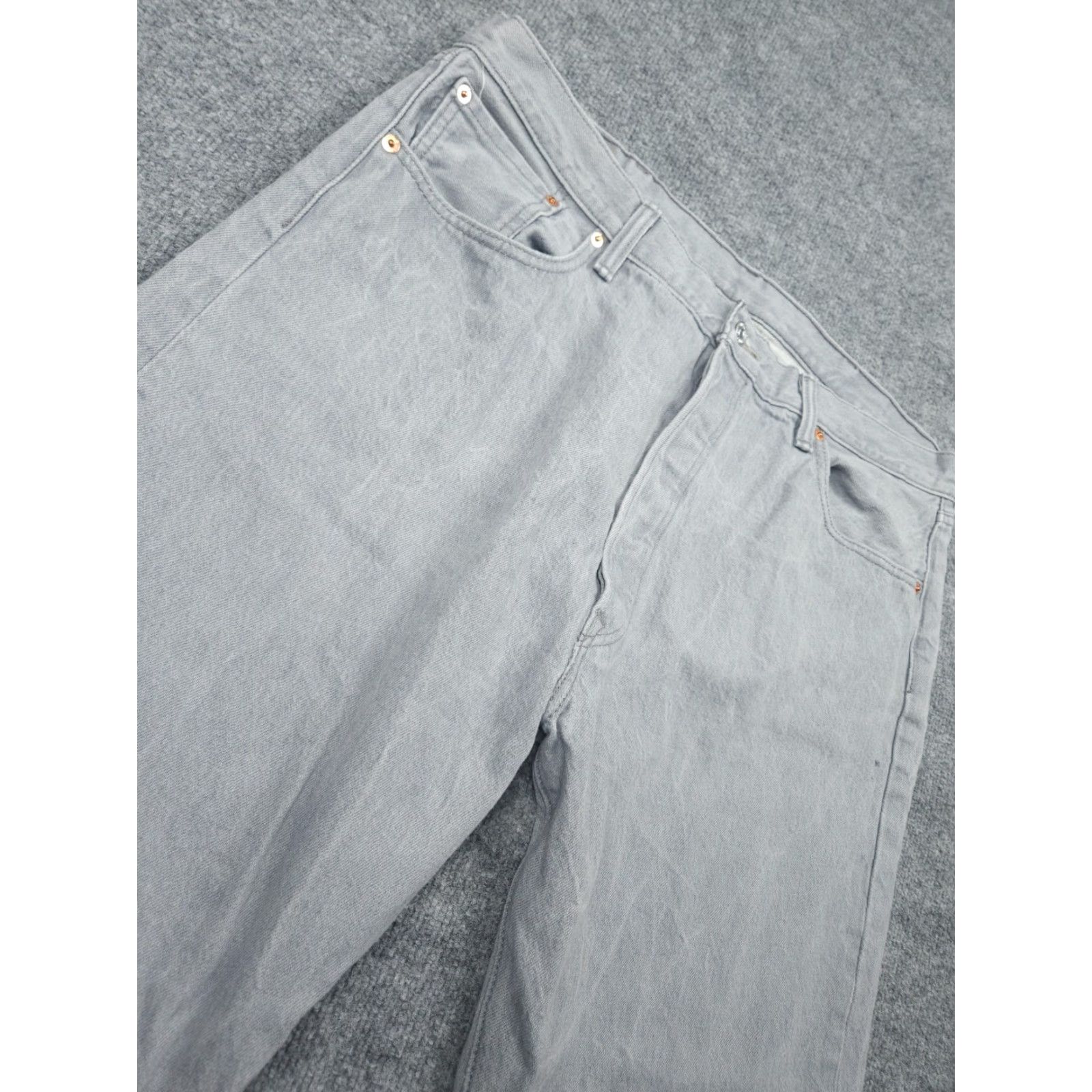 Levi's Levi's 501xx Jeans Mens 38 x 28 Gray Denim Classic Straight Regular Fit 5-Pocket Denim Cotton Button Closure Size US 38 / EU 54 - 3 Thumbnail
