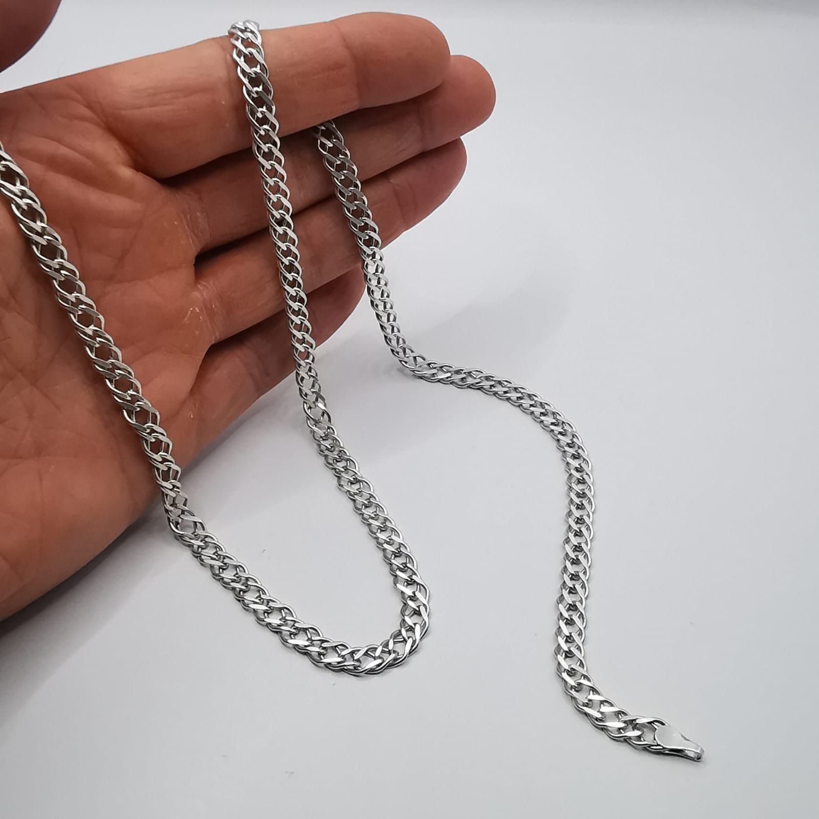 Sterling Silver Vintage Unisex Jewelry Chain, 925 Sterling Silver 25,36g Size ONE SIZE - 6 Thumbnail