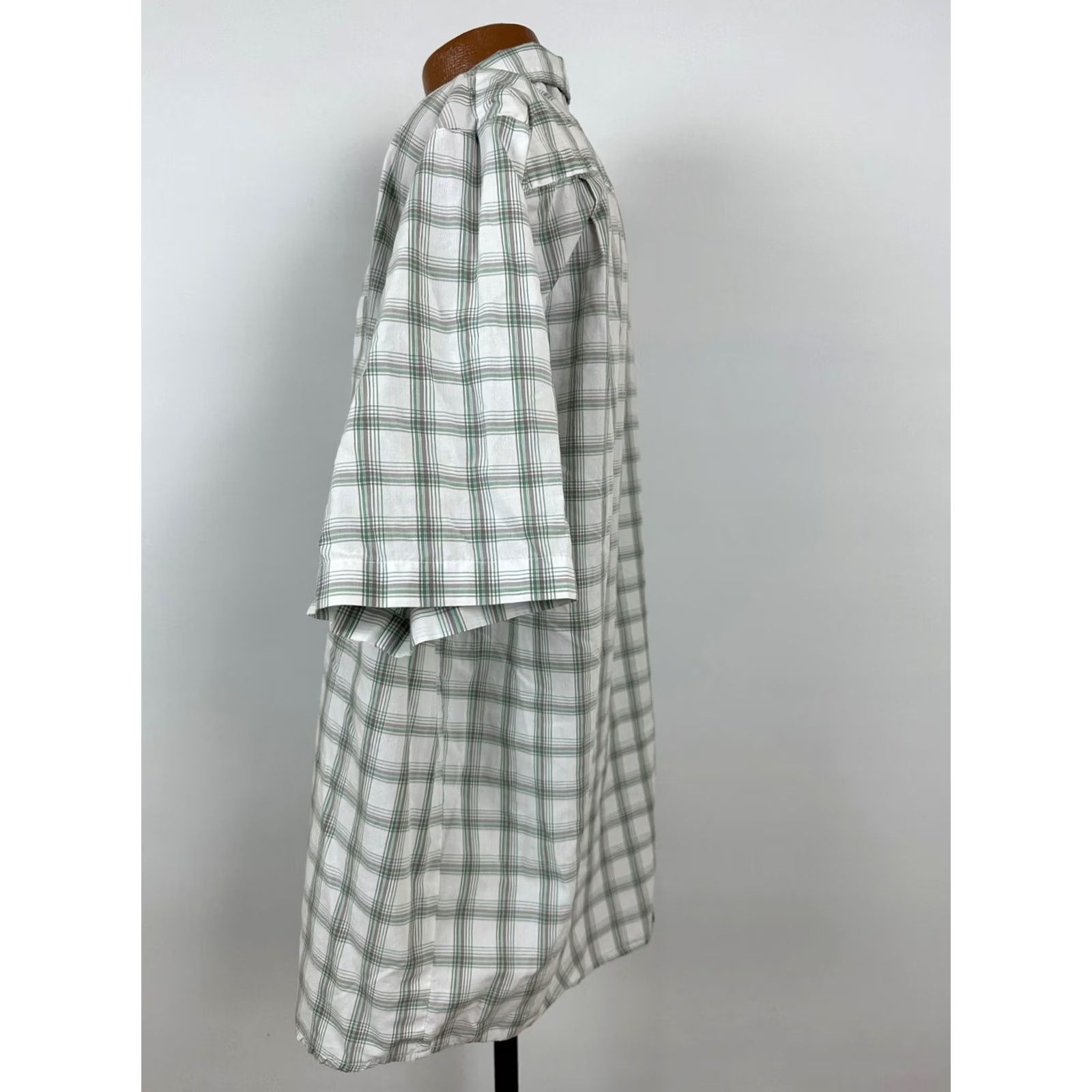 Wrangler Wrangler Shirt Men 2XL Button-Up Plaid Short Sleeve Wrinkle-Resistant Casual Work Shirt White Size US XXL / EU 58 / 5 - 7 Thumbnail