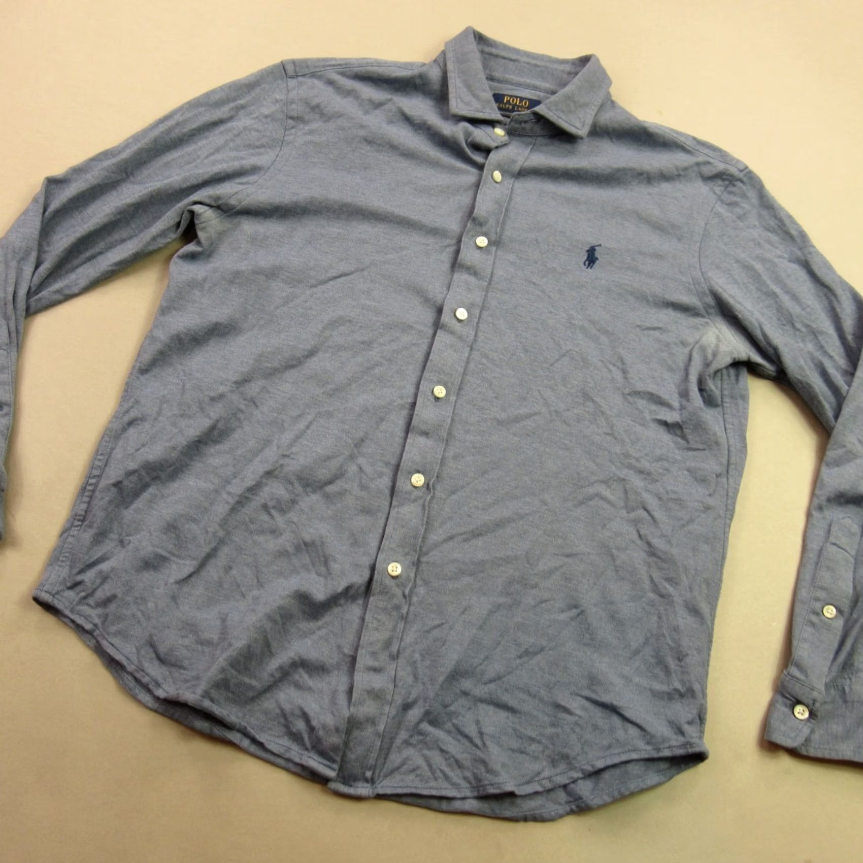 Polo Ralph Lauren Polo Ralph Lauren Mens Shirt XL Long Sleeve Button Front Casual Blue Size US XL / EU 56 / 4 - 2 Thumbnail