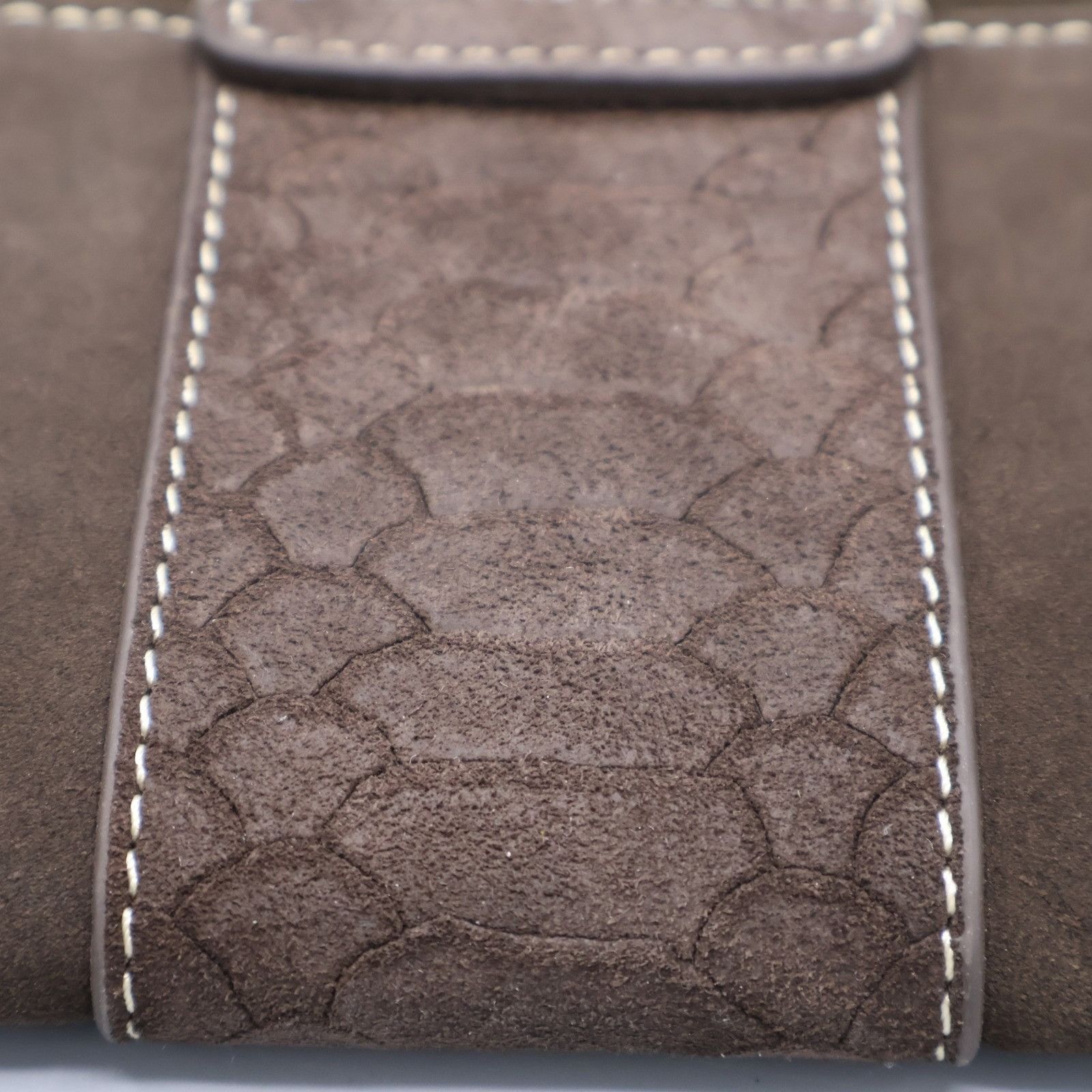 J.McLaughlin J McLaughlin Xena Suede Clutch Chocolate Brown Classic Envel Size ONE SIZE - 11 Thumbnail
