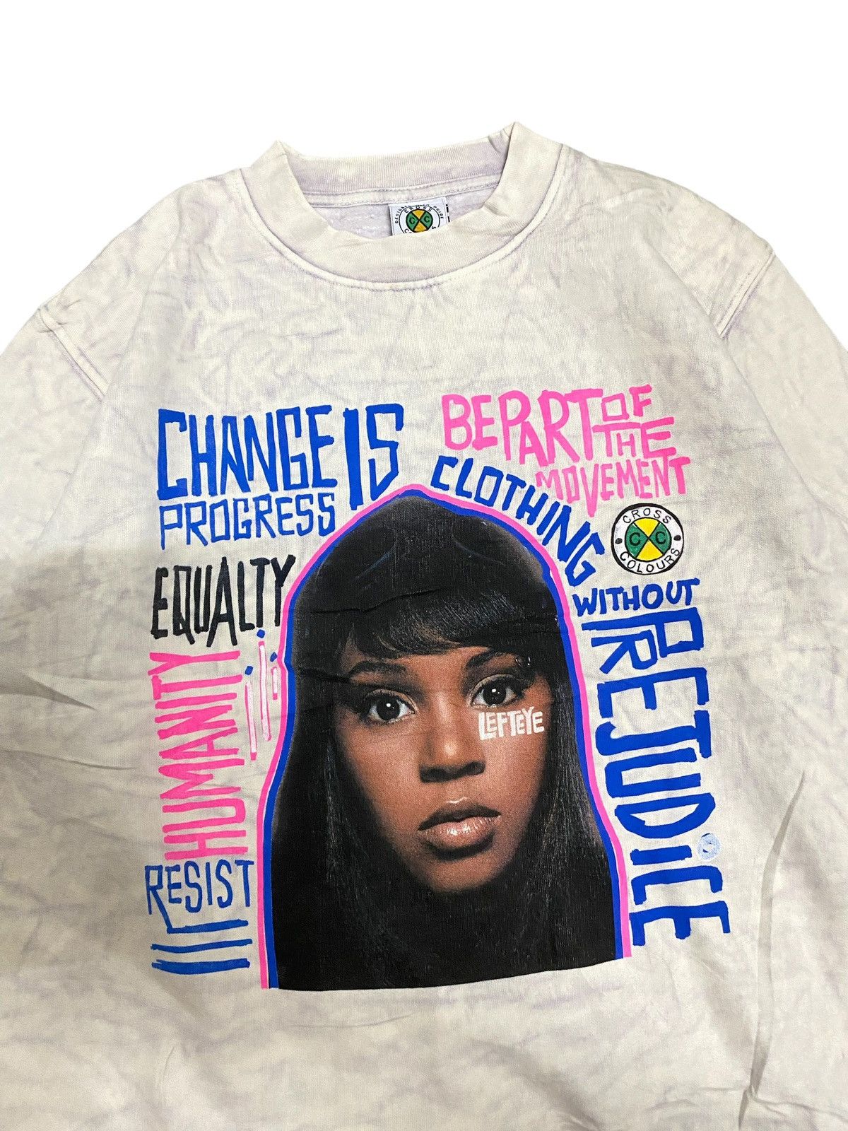 Cross Colours × Japanese Brand Vintage Cross Colour LeftEye Massage Tie Dye Sweatshirt Size US M / EU 48-50 / 2 - 2 Thumbnail
