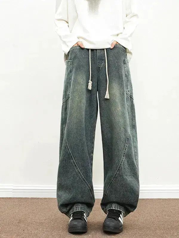 Japanese Brand Retro loose pocket patchwork jeans Size US 32 / EU 48 - 1 Thumbnail