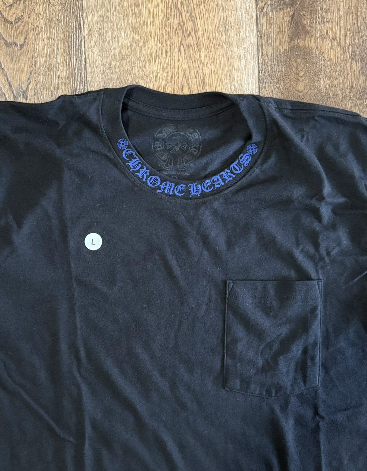 Chrome Hearts NEW Chrome hearts blue neck logo t shirt Size US L / EU 52-54 / 3 - 2 Thumbnail