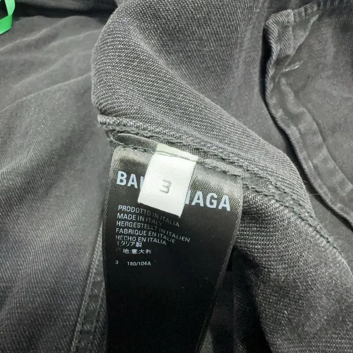Balenciaga Balenciaga Allover Logo Long Sleeve Denim Jacket 0079-2507 Size US L / EU 52-54 / 3 - 4 Thumbnail