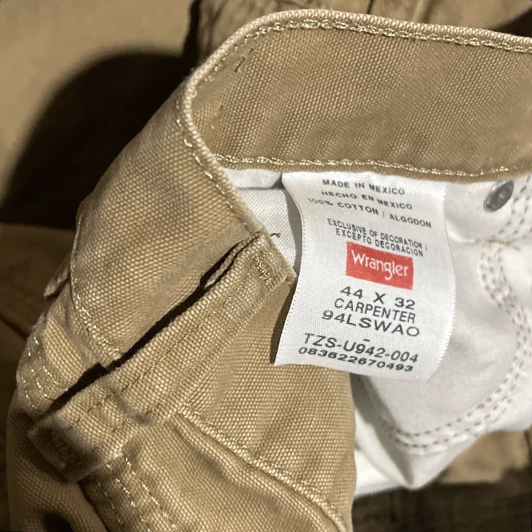 Wrangler Vintage Wrangler Men's Pants 44x32 Canvas Straight Leg Chino Workwear Size US 44 / EU 60 - 8 Thumbnail