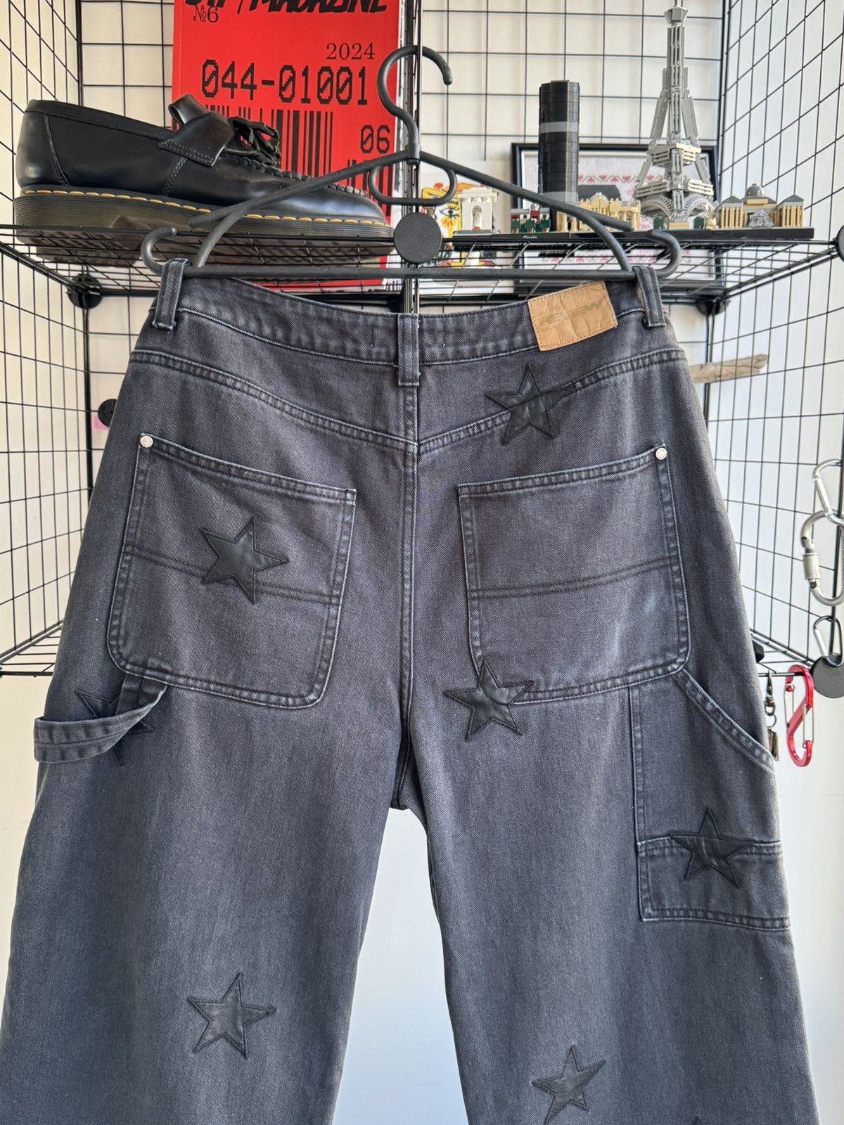 Review Baggy Double Knees Chrome Hearts Style Star Pants