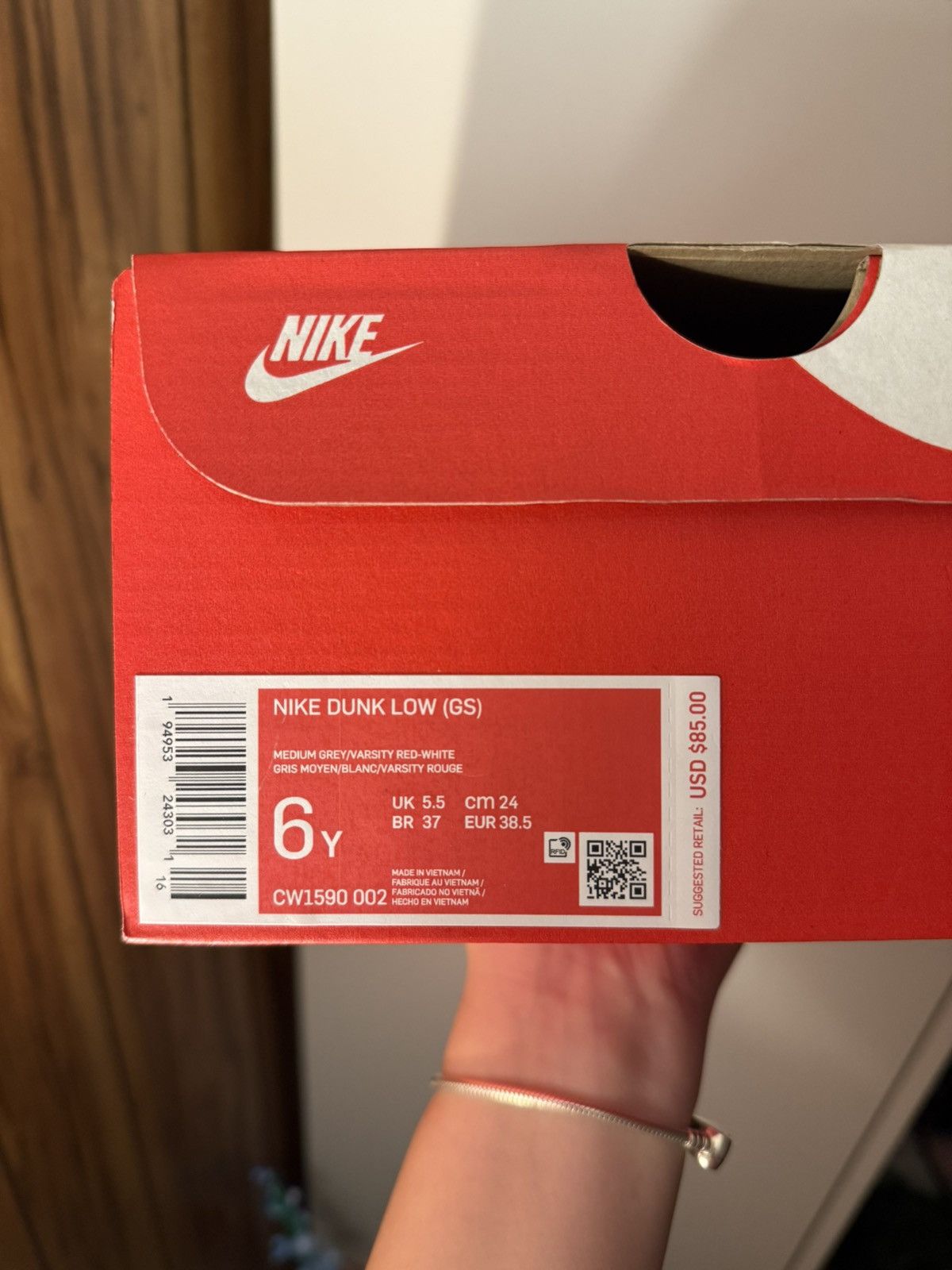 Nike Nike Dunk Low GS UNLV Size US 6 / EU 39 - 9 Thumbnail