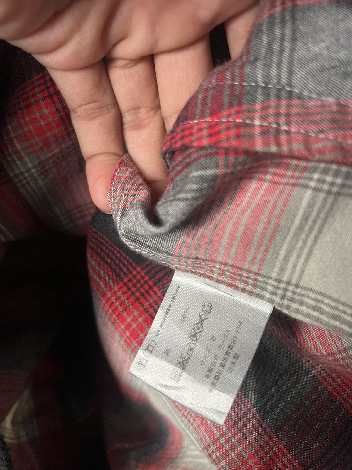 Number (N)ine Number (N)ine Takahiro Miyashita Shadow Plaid Bomber Jacket Size US M / EU 48-50 / 2 - 8 Thumbnail