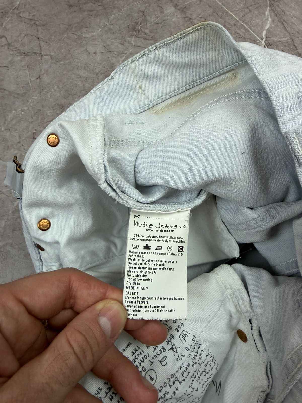 Nudie Jeans Nudie Jeans Co Slim Light Wash Denim - Made in Italy W34 L32 Size US 34 / EU 50 - 8 Thumbnail