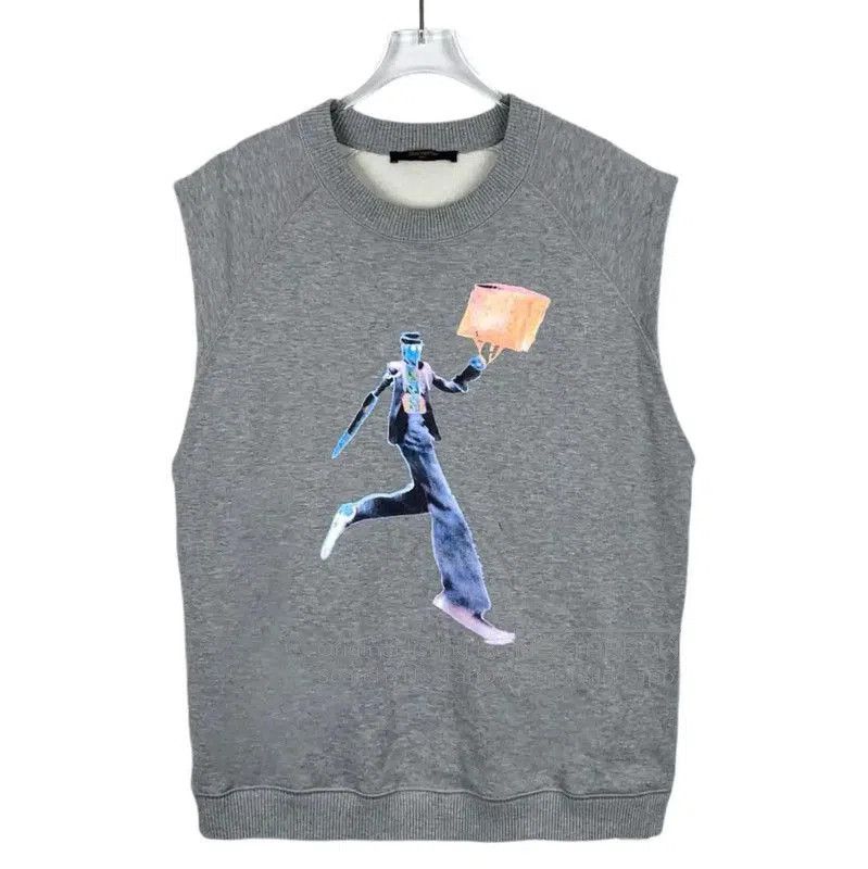 Louis Vuitton Louis Vuitton Gray Cotton Men's T-shirt . Size US XL / EU 56 / 4 - 1 Thumbnail