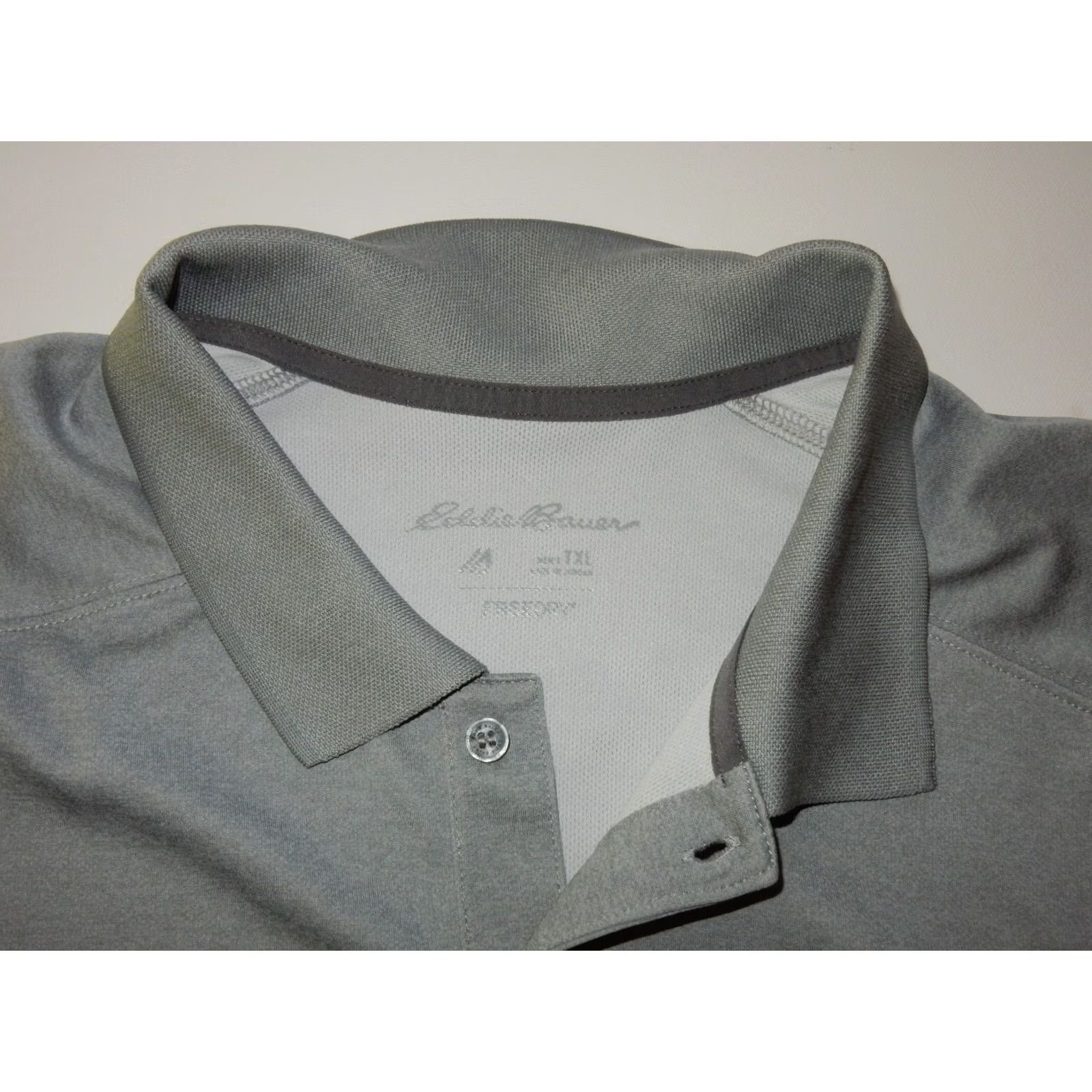 Eddie Bauer Eddie Bauer Polo Shirt Men XLT FreeDry Short Sleeve Gray Solid Big & Tall Shirt Size US XL / EU 56 / 4 - 5 Thumbnail