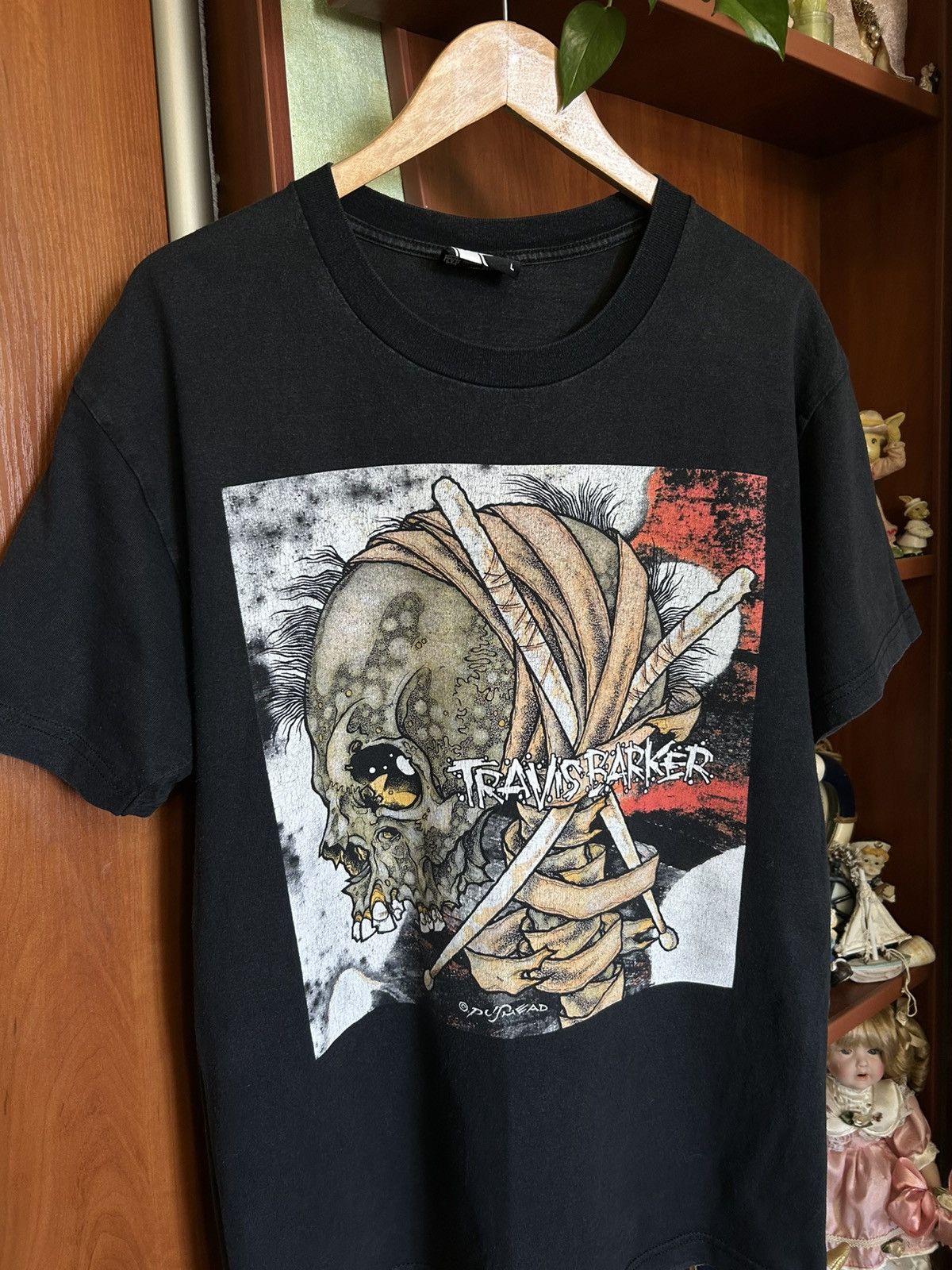 Band Tees × Famous Stars And Straps × Vintage RARE Travis Barker Pushead Famous stars & Straps T-shirt Size US L / EU 52-54 / 3 - 3 Thumbnail