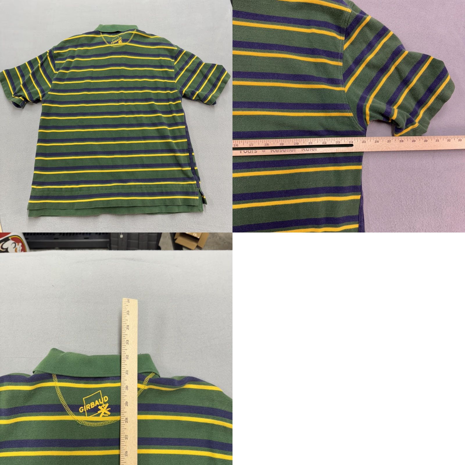 Vintage VINTAGE Marithe Francois Girbaud Polo Shirt Mens 2XL Green Yellow Stripe Graphic Shirt Mens 2XL Green Yellow Stripe Graphic Size US XXL / EU 58 / 5 - 8 Thumbnail