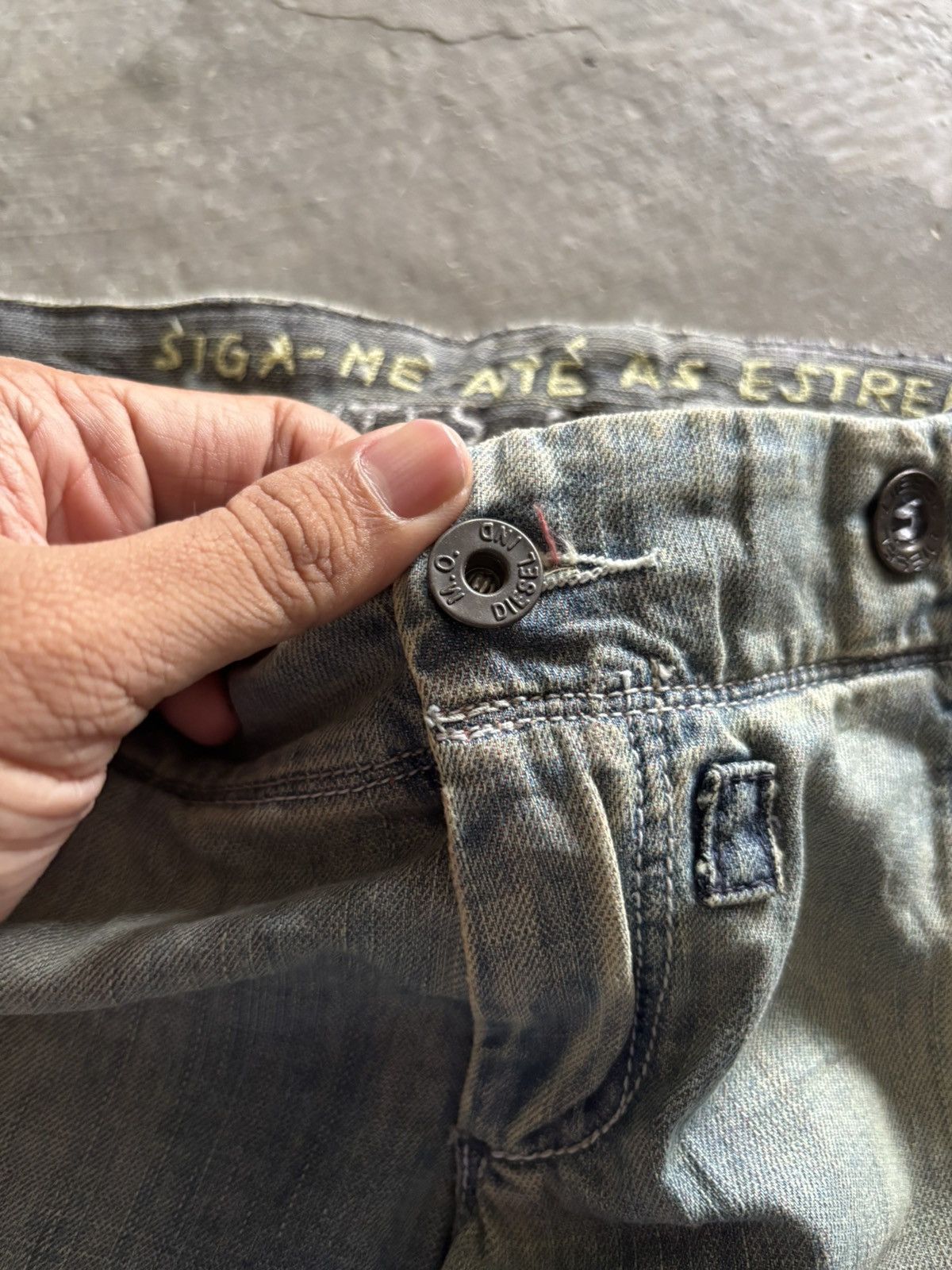 Diesel RARE flared diesel rusty patchwork art panelled distressed Size 27" / US 4 / IT 40 - 3 Thumbnail