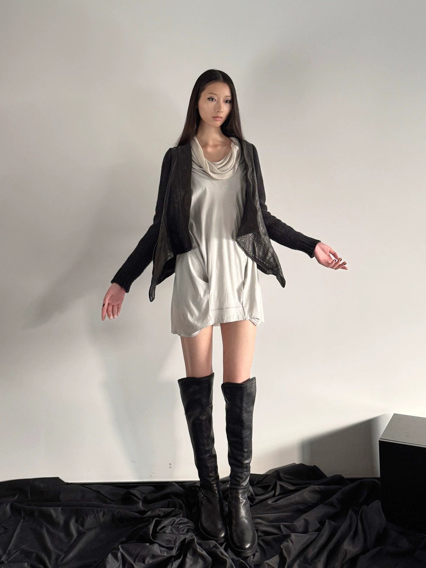 Yohji Yamamoto Yohji Yamamoto Limi Feu Goatskin-Wool Knit Jacket S Vtg Size S / US 4 / IT 40 - 5 Thumbnail