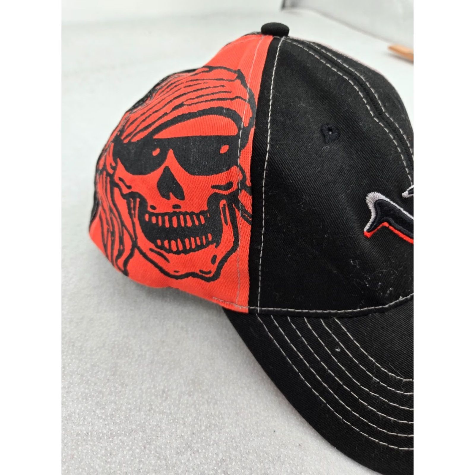 Vintage Mojo Fishing Hat Baseball Cap L/XL Adults Unisex Black Geometric Adjustable Size ONE SIZE - 4 Thumbnail