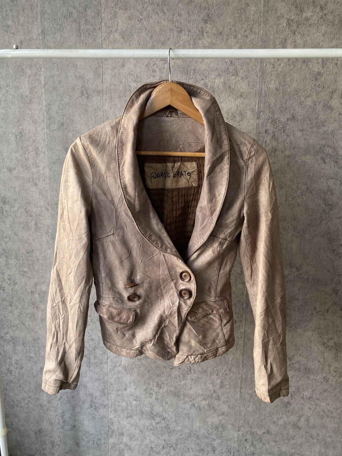 Giorgio Brato Giorgio Brato Italy Vera Pelle Leather Jacket Size S / US 4 / IT 40 - 2 Thumbnail