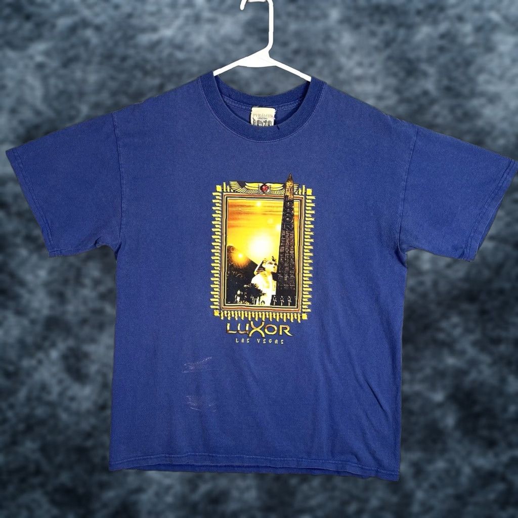 Vintage VINTAGE Pyramid Creations Las Vegas T Shirt Adult Large Blue Mens 1990s Graphic Tee Modern Sportswear/Beach Decade 90s Mens Large Blue Shirt Size US L / EU 52-54 / 3 - 1 Thumbnail