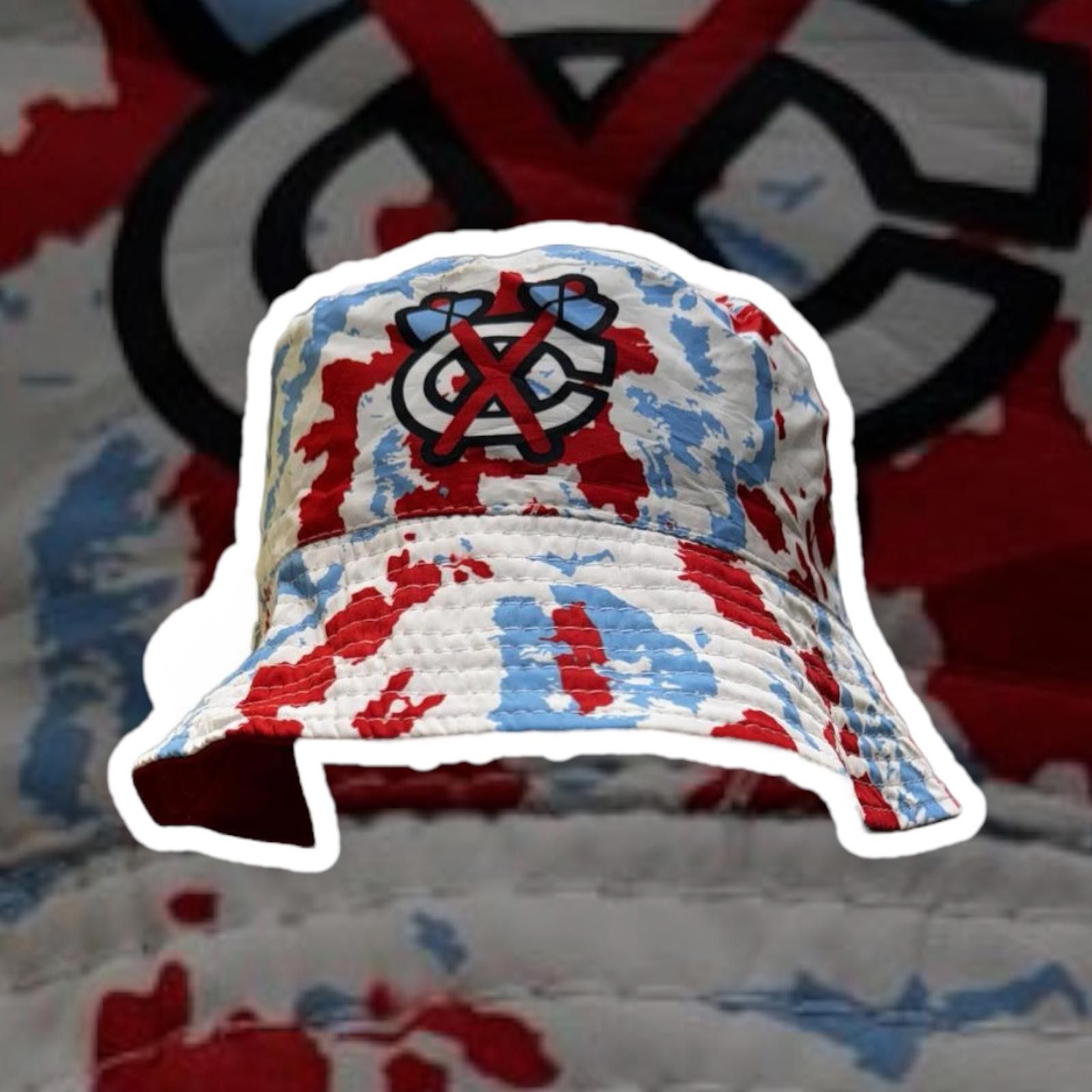 Unknown London Men's Chicago Tie-Dye Pattern Bucket Hat Size ONE SIZE - 1 Thumbnail