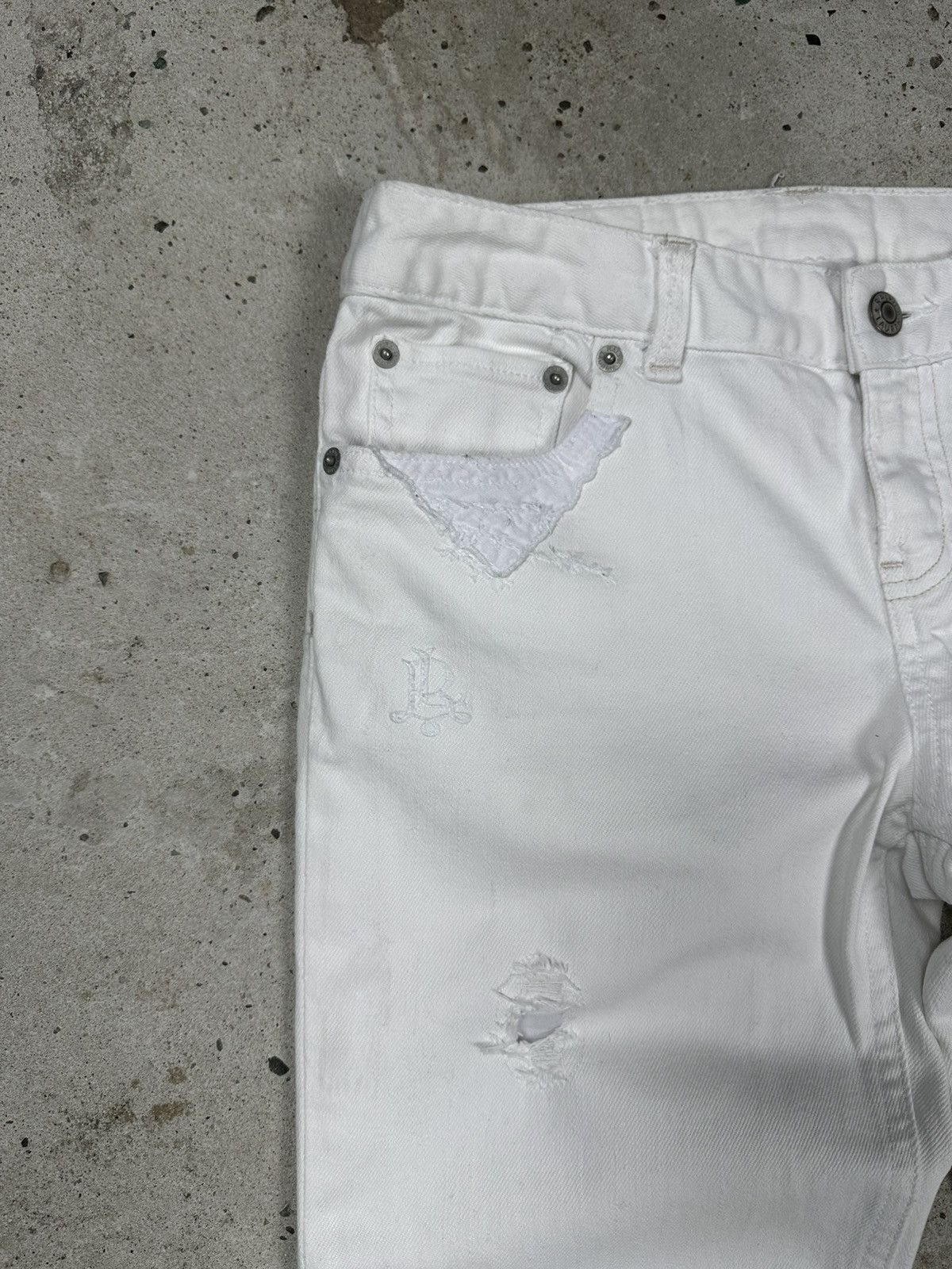 Polo Ralph Lauren × Vintage Vintage Y2K Ralph Lauren Reworked Patched Denim Pants Jeans Size US 27 - 7 Thumbnail