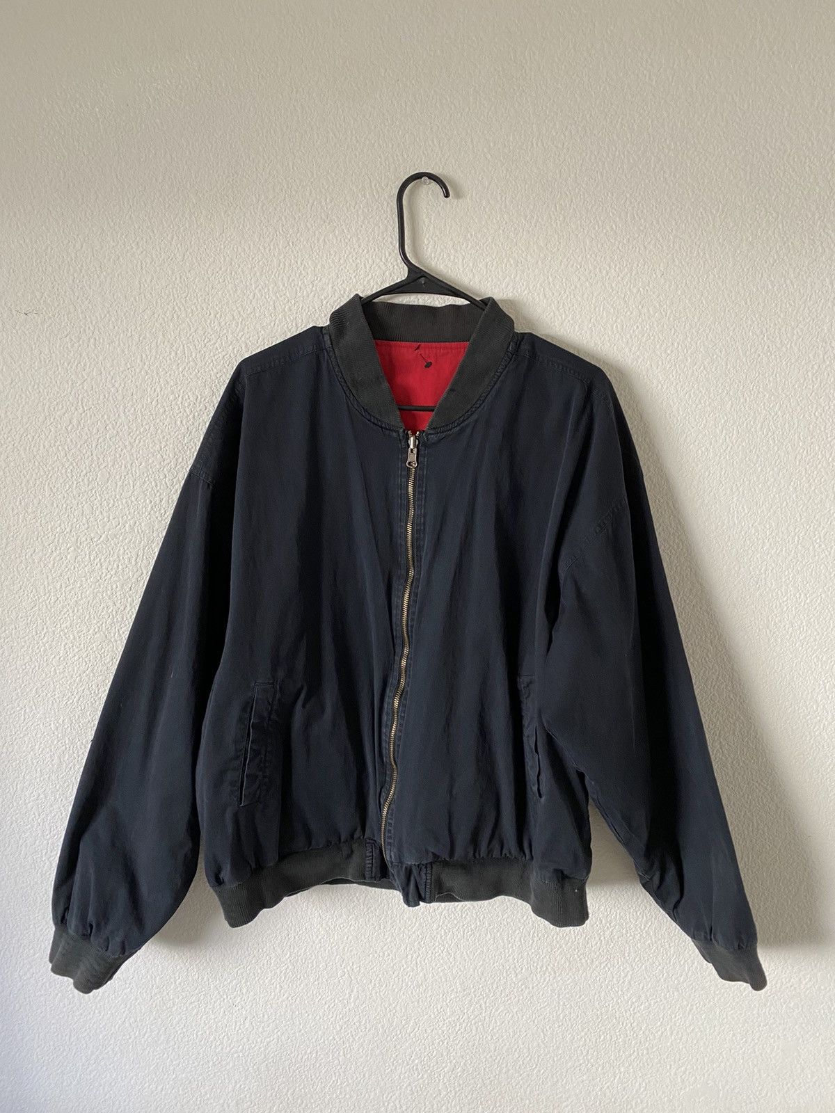 image of Vintage Marlboro Reversible Bomber Jacket in Black, Men's (Size XL)