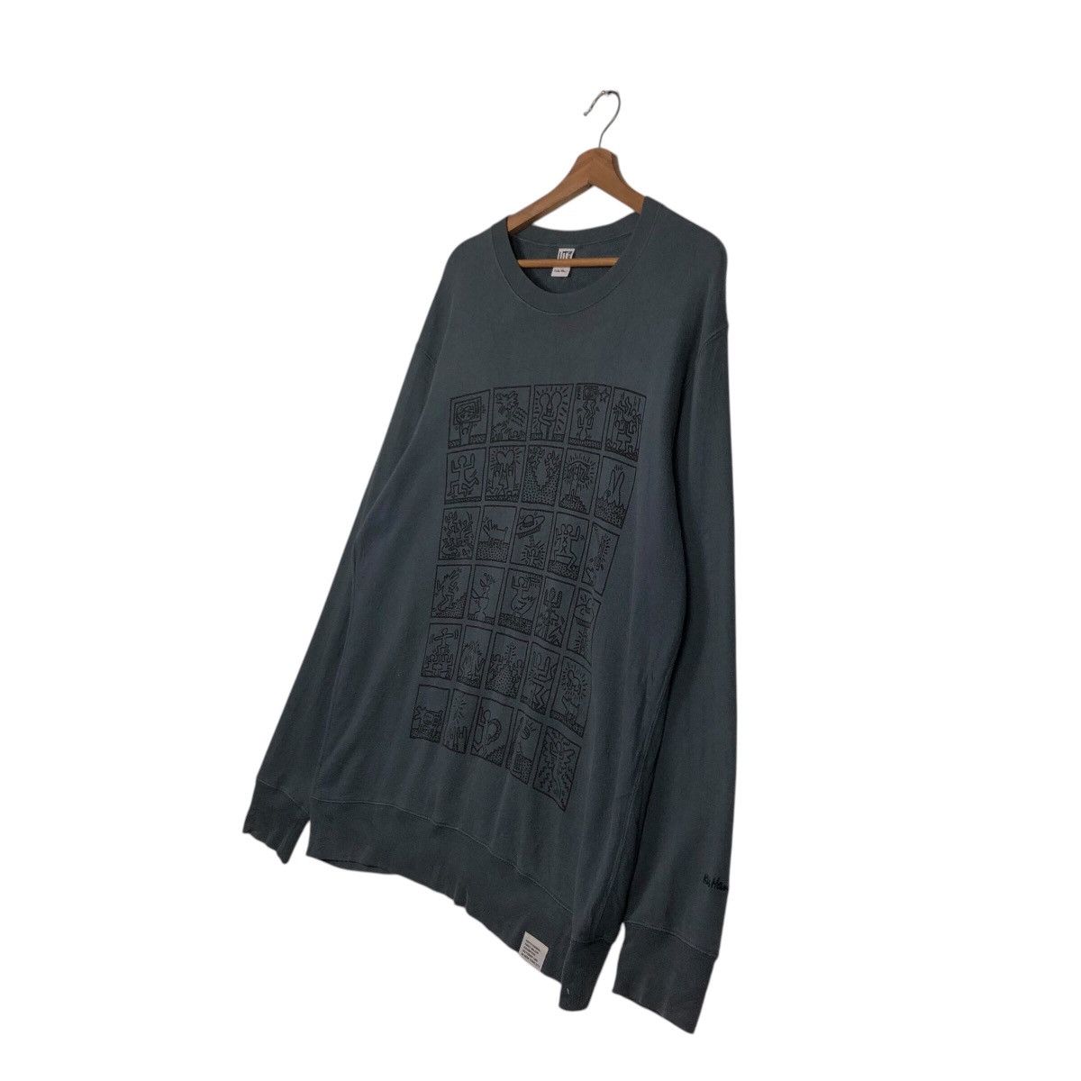 Japanese Brand 📌Vintage Sweatshirt Ut Keith Haring Big Logo Size US XXL / EU 58 / 5 - 3 Thumbnail